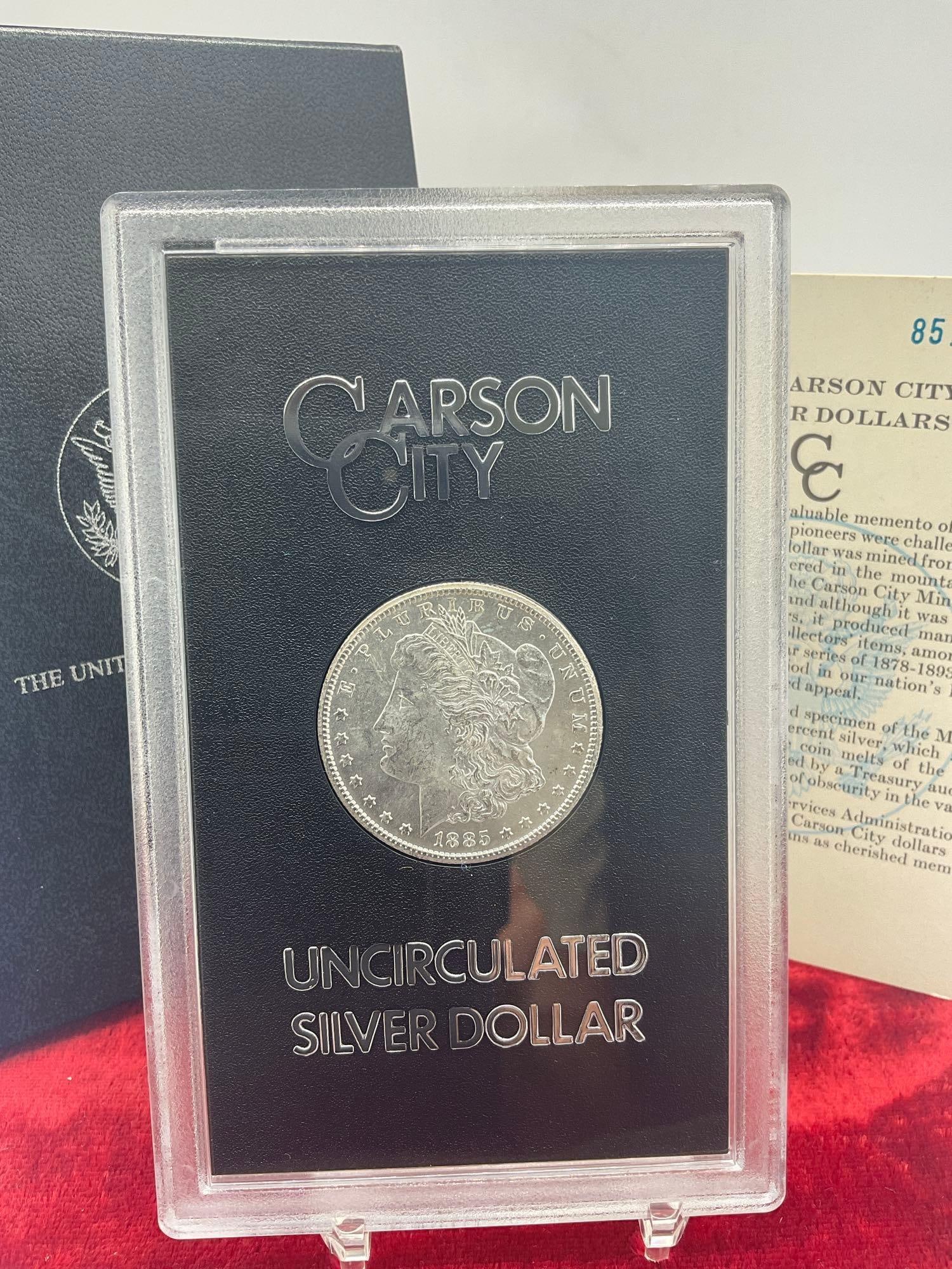 1885 Carson City GSA Hoard Slabbed Silver Morgan Dollar MS quality DMPL coin w/ OG box & Coa VAM - 6