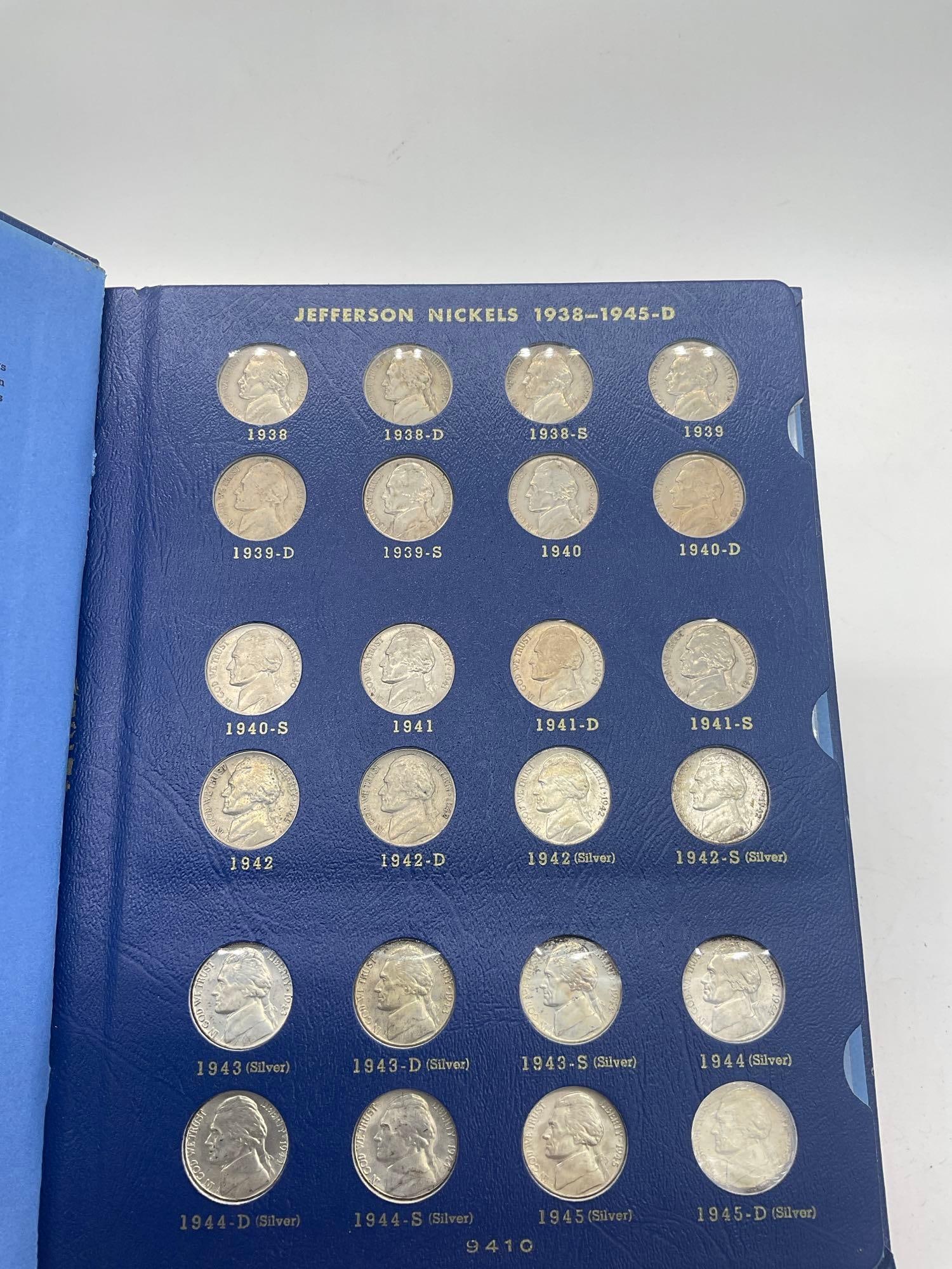 Complete Jefferson Nickel Collection 1938-1964 Incluing all WWII silver coins in folder - 2
