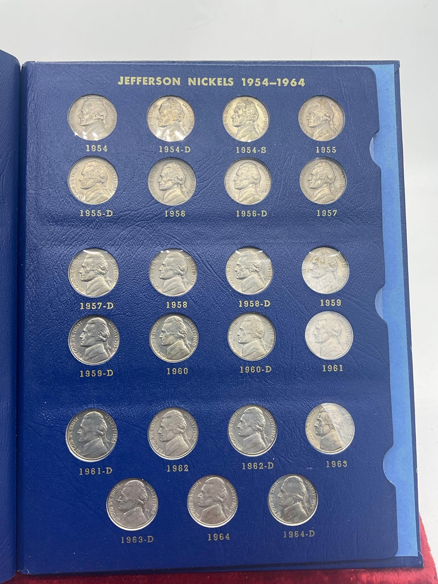 Complete Jefferson Nickel Collection 1938-1964 Incluing all WWII silver coins in folder - 4