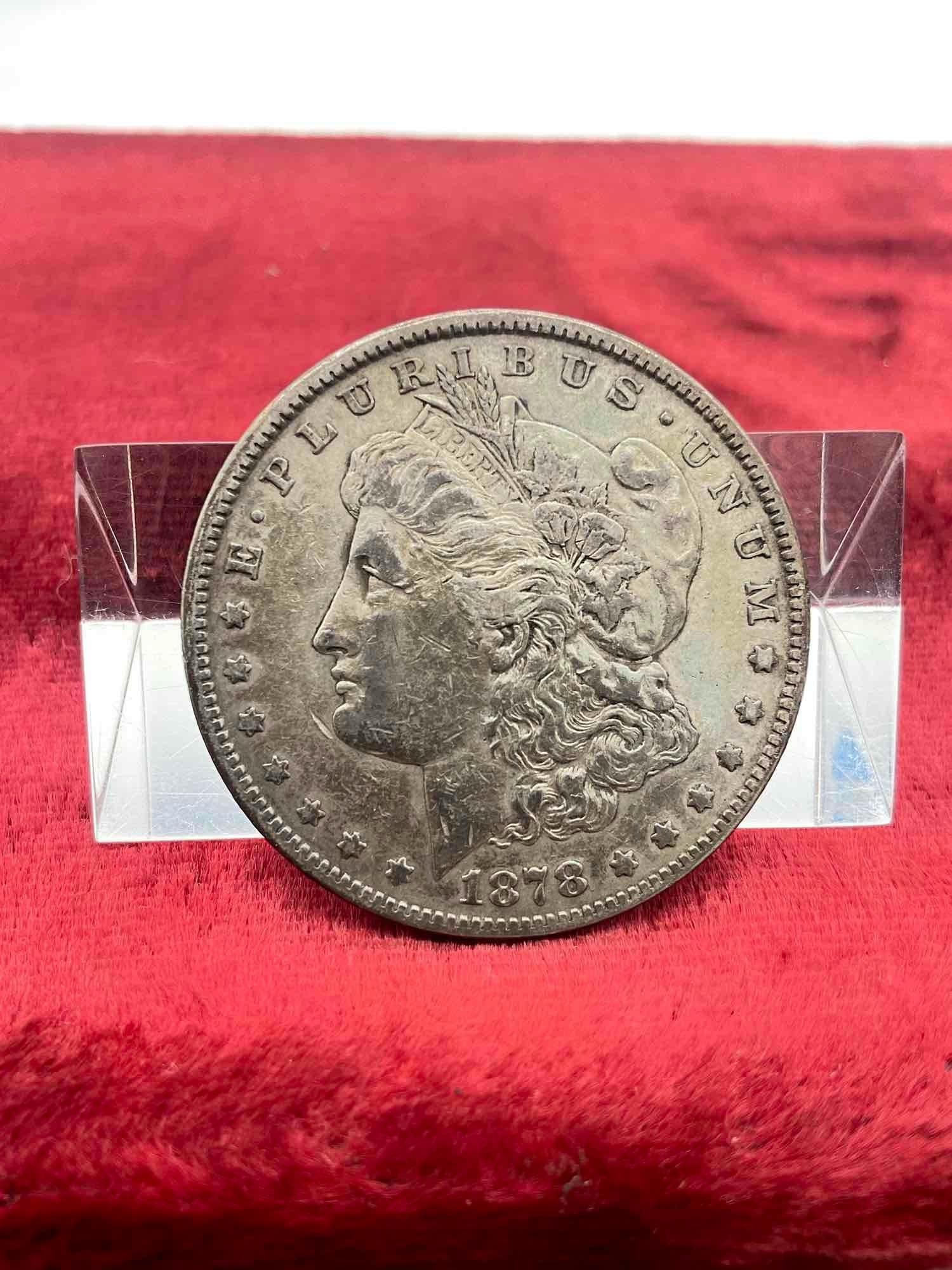 Antique 1878 -S / Silver Morgan Dollar 1st year Coin (1 of 8)