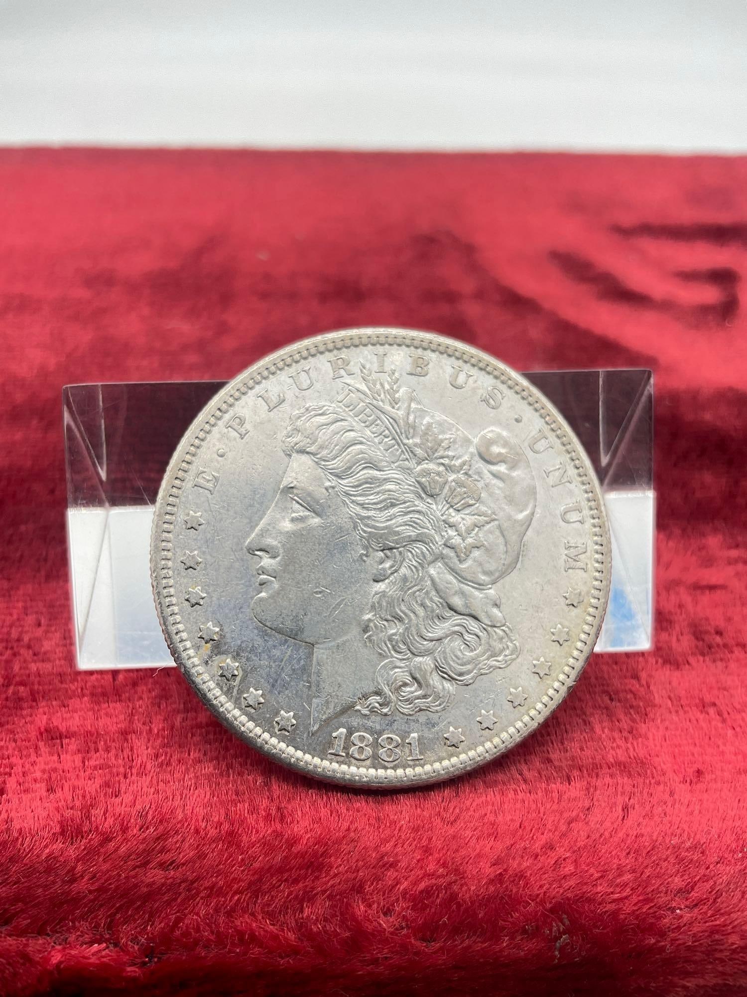 Antique 1881-S / Silver Morgan Dollar Possbile MS quality coin see pics (1 of 8)