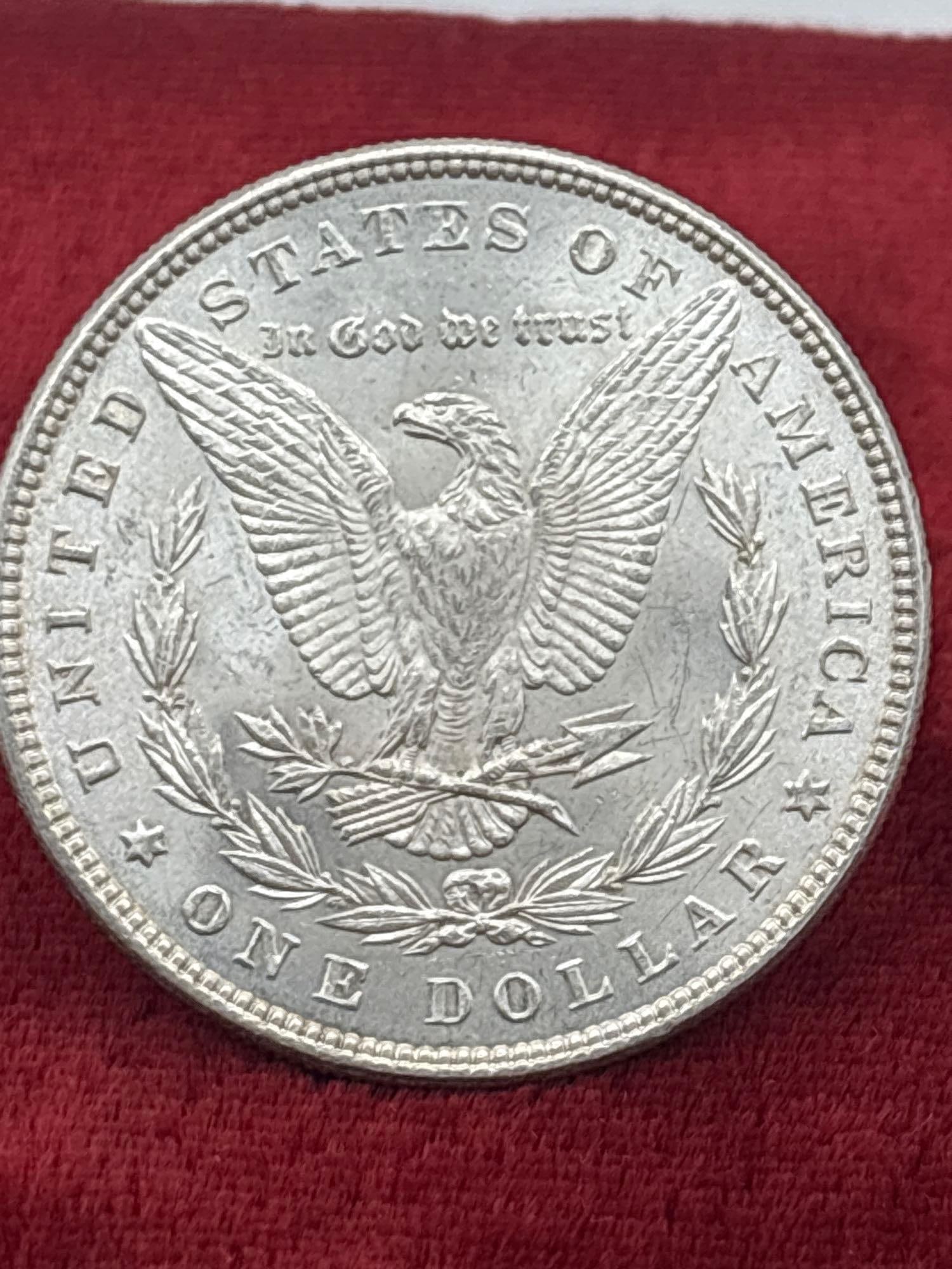 Antique 1885 Silver Morgan Dollar Possbile MS quality coin w/ DMPL & Vam Variety Doubling in date - 12