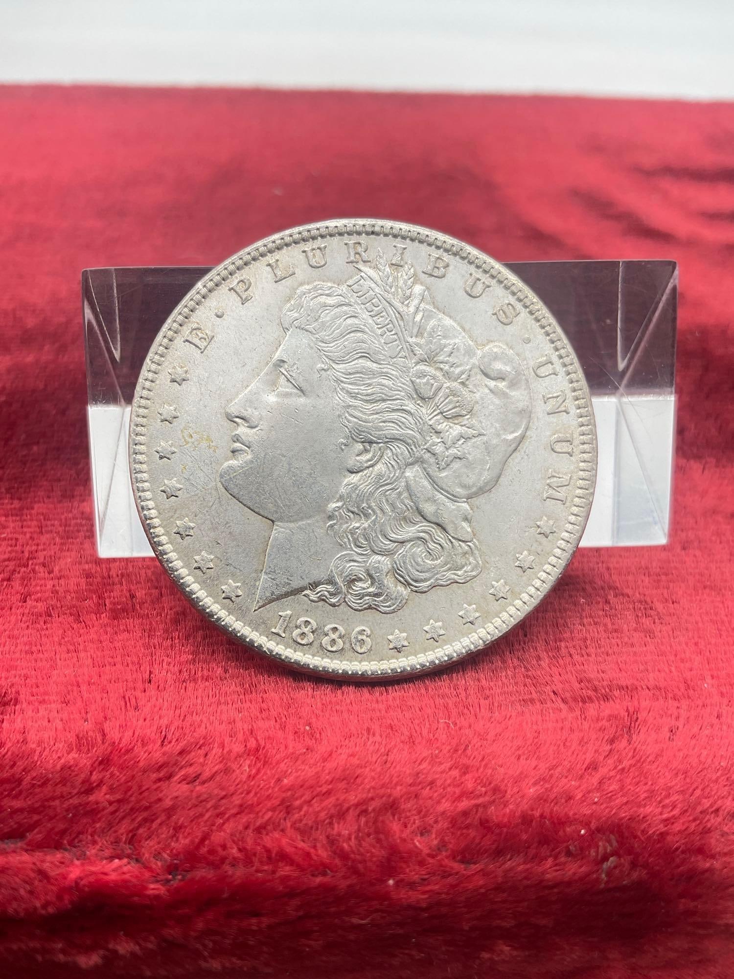 Antique 1886 Silver Morgan Dollar Possbile MS quality coin see pics (1 of 7)