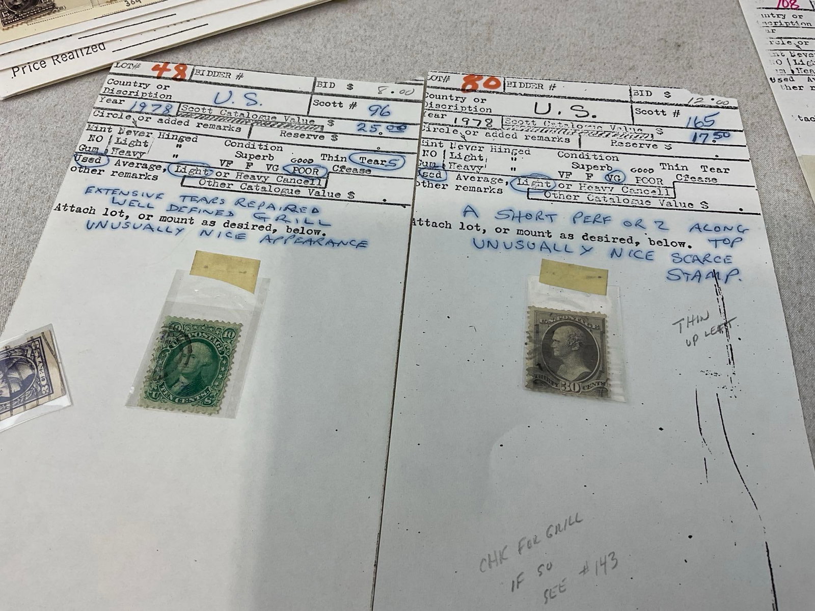 Album of Stamps, Several w/info, & Catalogue prices and cond. breakdowns, see pics - 7