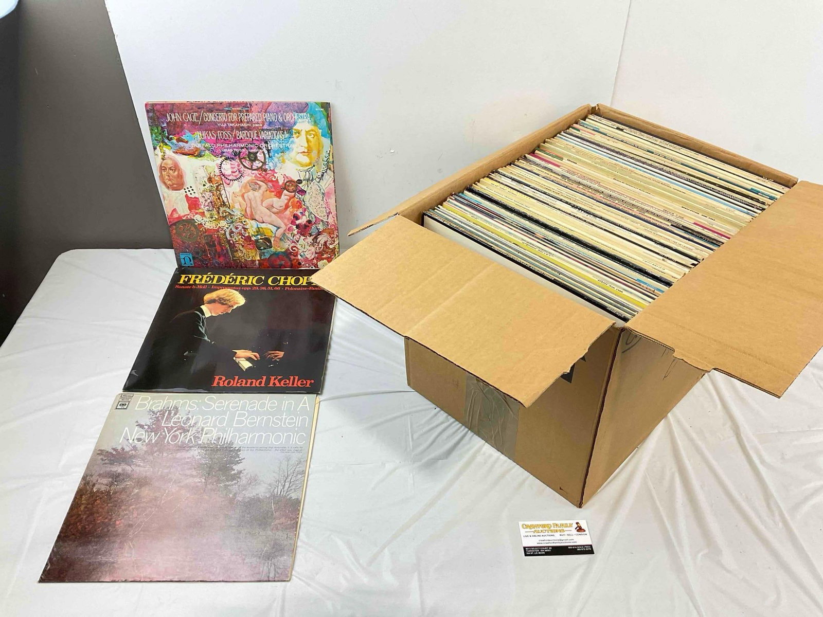 75+ pcs Selection of Classical Music LPs "B-C," incl. Brahms, John Cage, Chopin & More. See pics.: 75+ pcs Selection of Classical Music LPs "B-C," incl. Brahms, John Cage, Chopin & More. All vinyl lots are from an extensive classical music collection from the estate of Stewart B. Kershaw,
