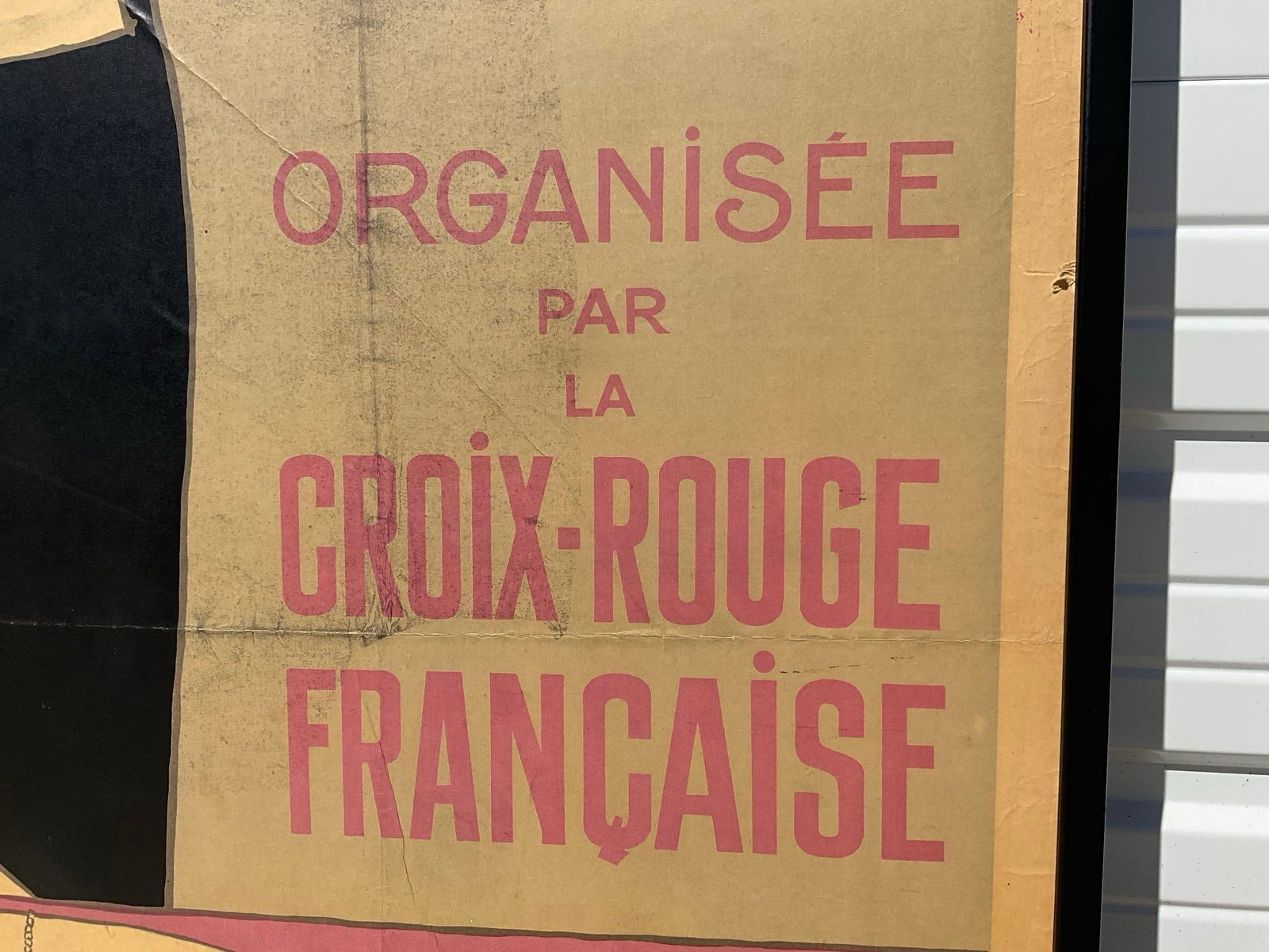 Framed Large Antique 1924 Poster for a Gala for the French Red Cross, 28th of May, 65x45 inches - 7