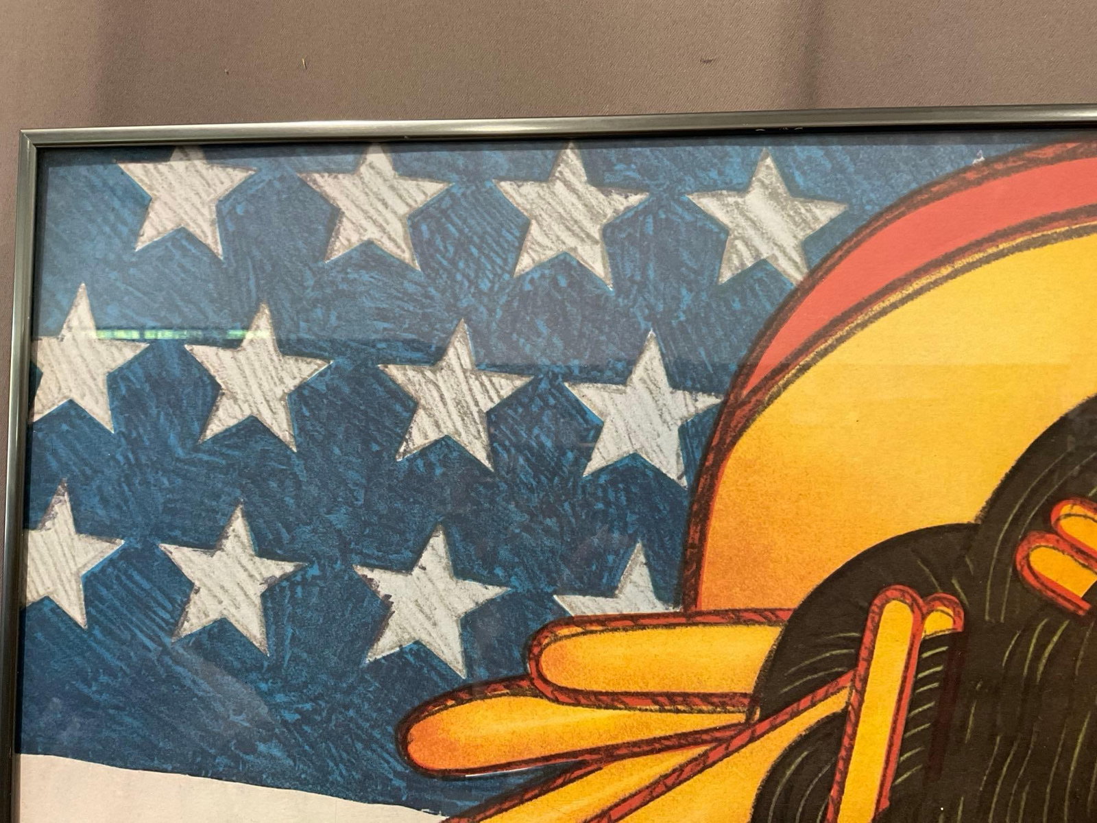 Framed Metropolitan Opera Poster, Madama Butterfly, 1978, Geisha on American Flag, 25x37 inches - 3