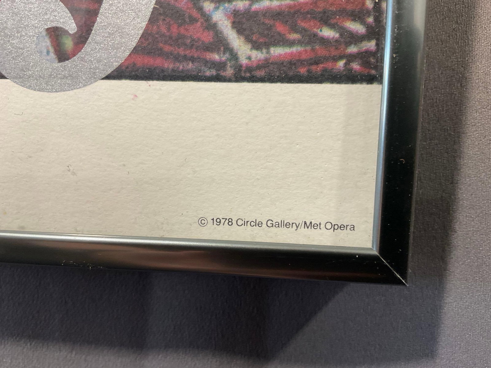 Framed Metropolitan Opera Poster, Madama Butterfly, 1978, Geisha on American Flag, 25x37 inches - 5