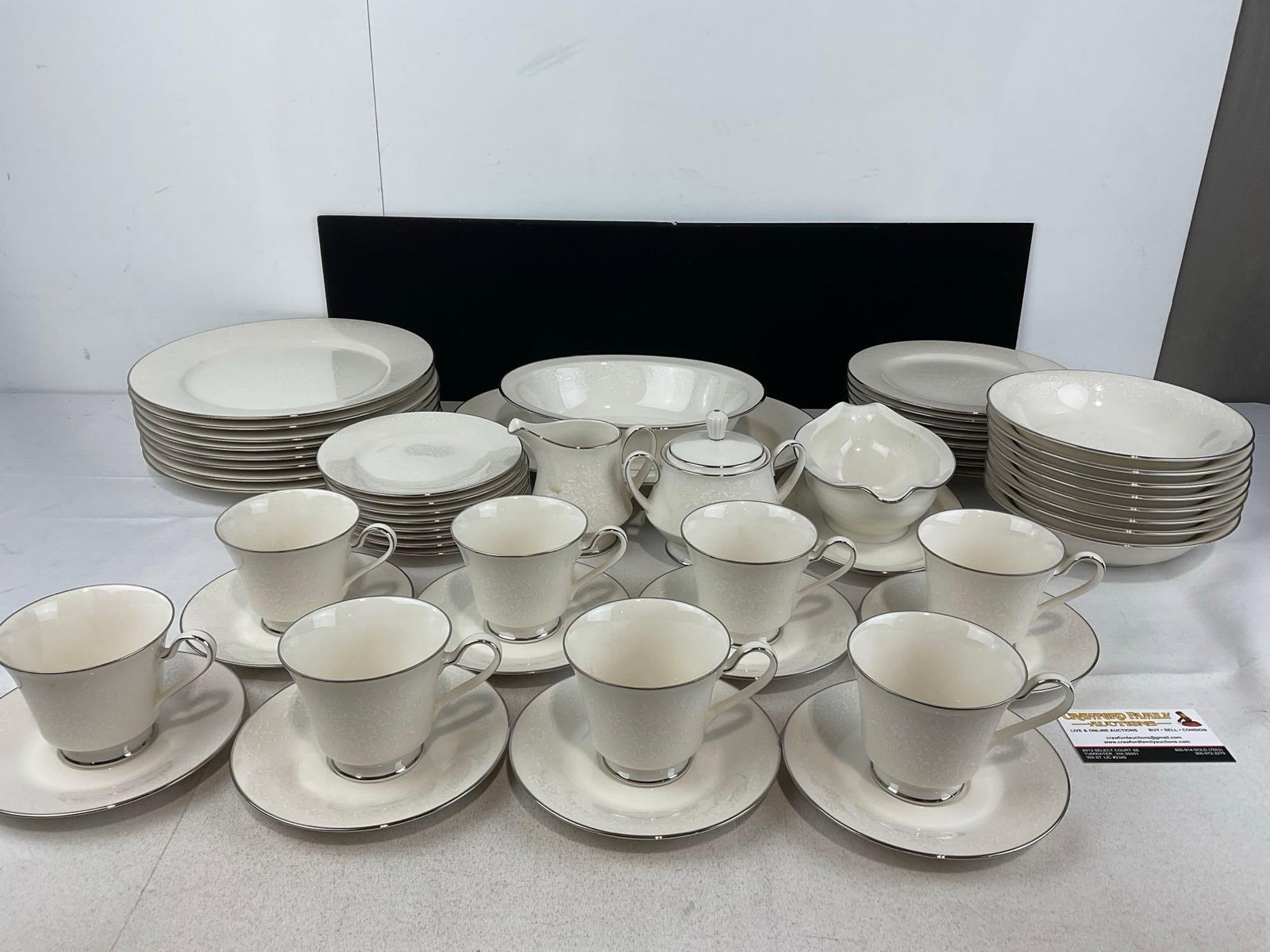 Noritake China, #7192 Pattern Affection, Service for 8, & platter, gravy, veg bowl, sugar & creamer (1 of 6)