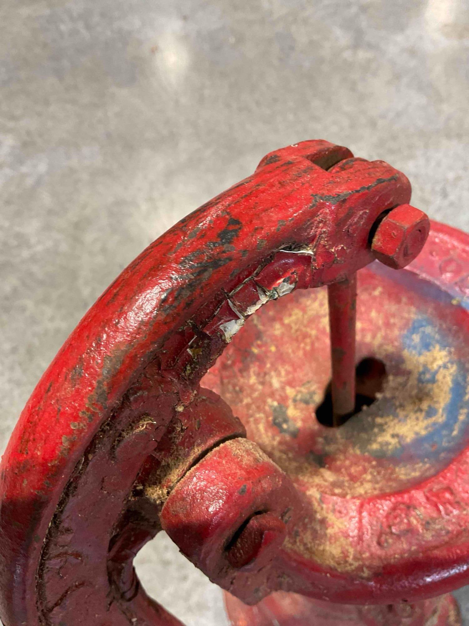 Antique J. B. Porter Co. Cast Iron Red Painted Hand Operated Pitcher Pump. See pics. - 4