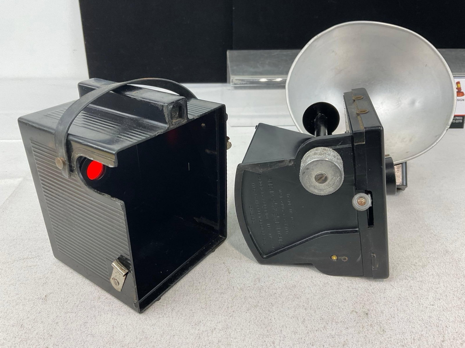 Vintage 1950s Herbert George Co. Roy Rogers & Trigger 620 Snap Shot Box Camera w/flash module - 5