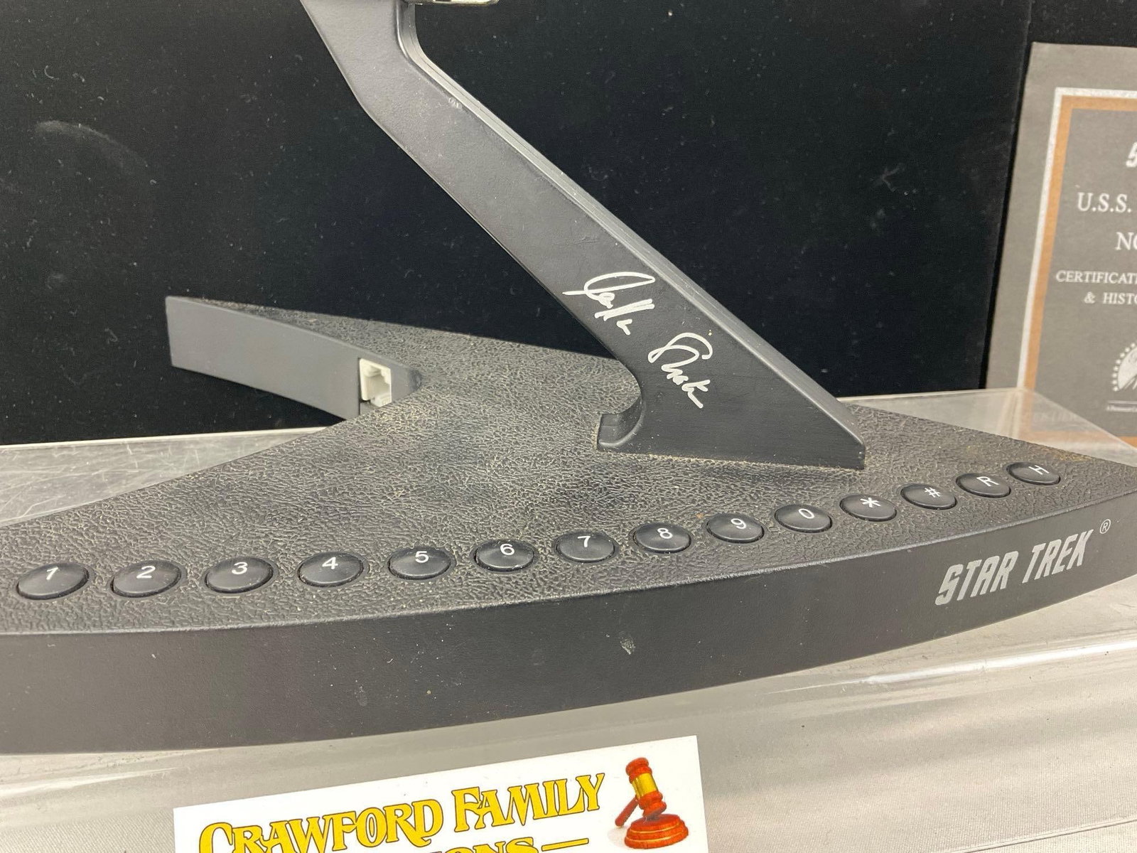 Star Trek USS Enterprise NCC-1701 Telephone, signed on the base, by Willam Shatner "Captian Kirk" - 2