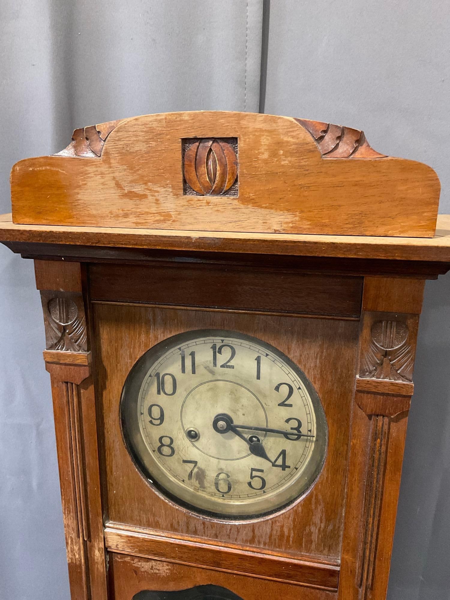 Antique German Time StrikeJunghans / Gustav Becker ? Pendulum Clock, w/ key - 2