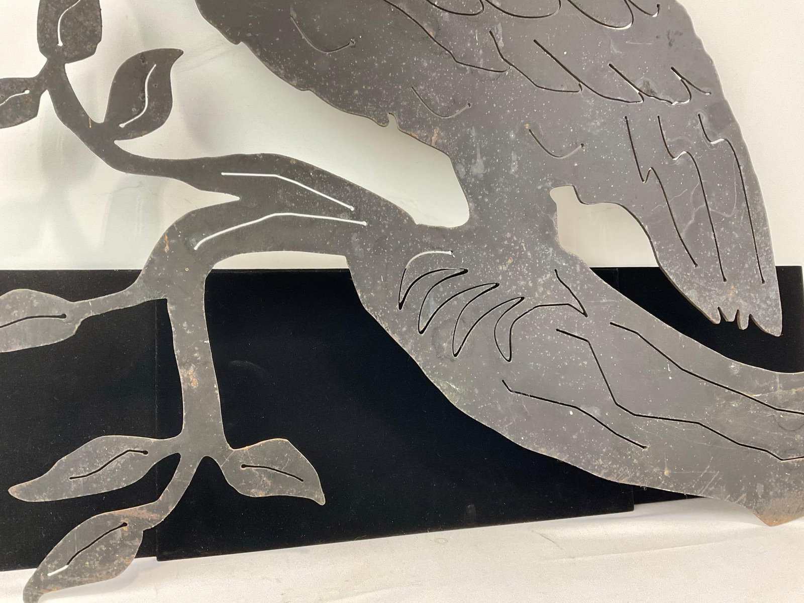 Laser Cut Metal Owl Wall Art piece, patina finish, 29h x 26w x 3d inches - 7