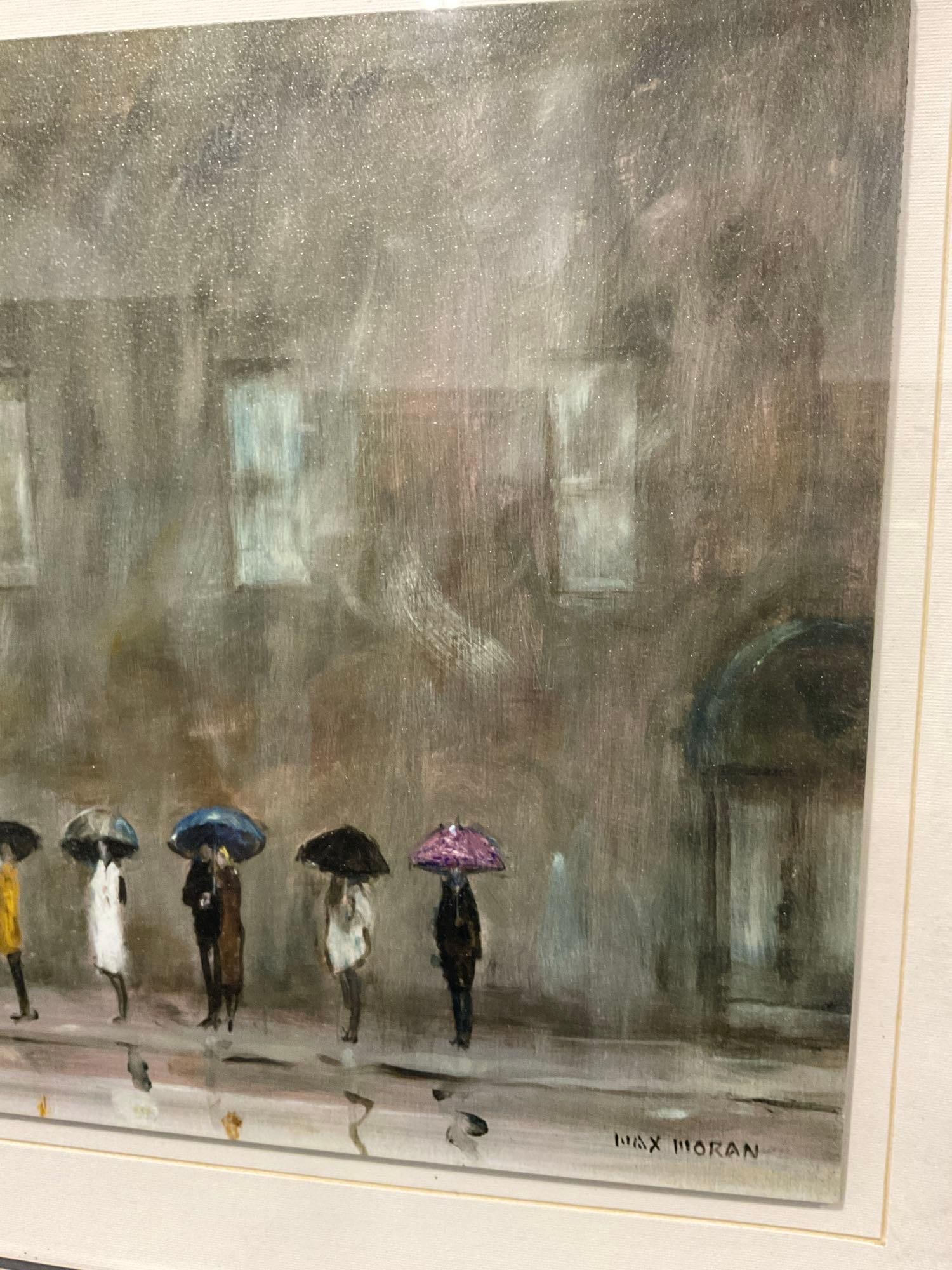 Framed Art Print, titled Waiting for a Cab - Park Avenue, 19x23 inches by Max Moran - 4
