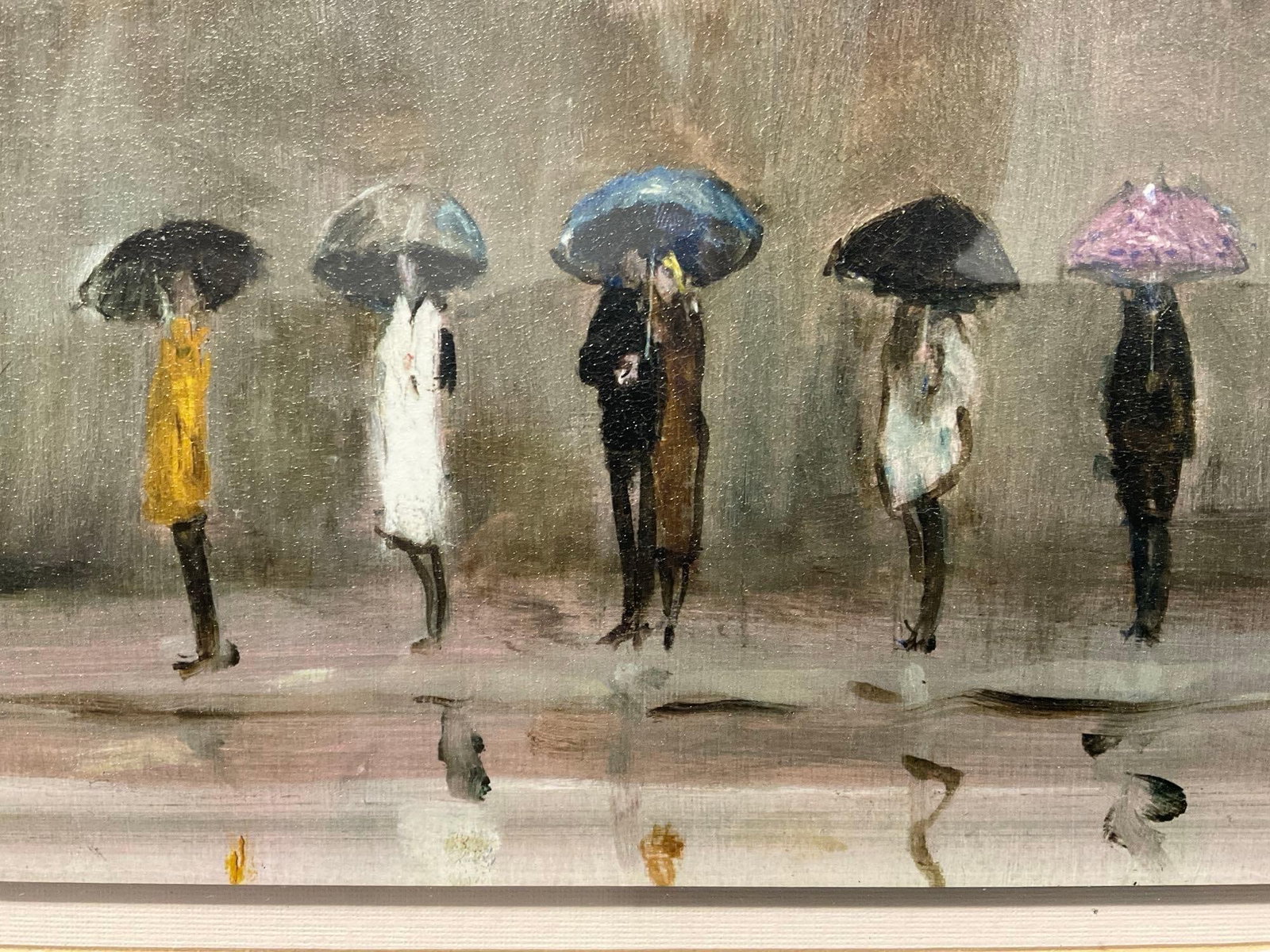 Framed Art Print, titled Waiting for a Cab - Park Avenue, 19x23 inches by Max Moran - 5