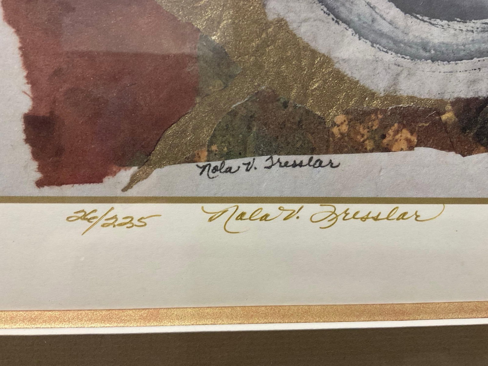 Framed Signed & #d 26/225 Litho titled A New Beginning by Nola V. Tresslar, PNW artist, 23x23 in - 3