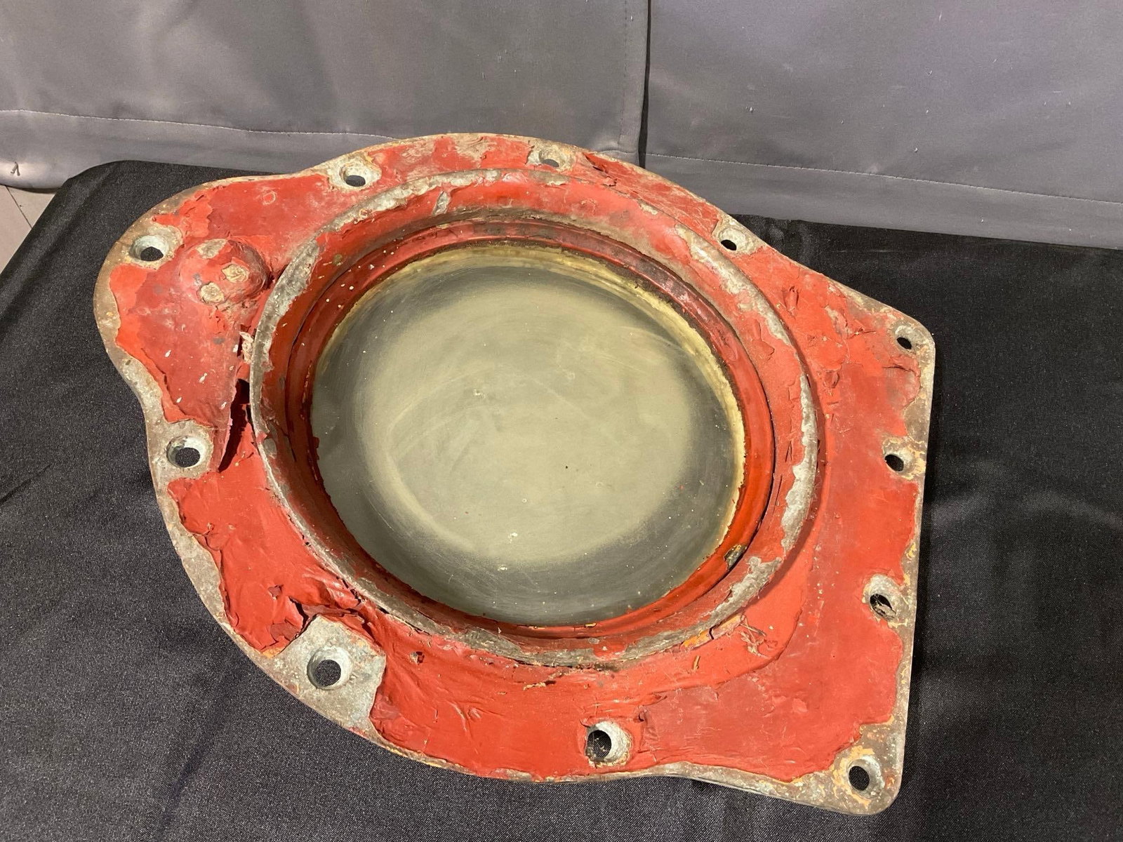 Antique Nautical Bronze Porthole Window, 16h x 18w x 8d inches, large screw closure, needs TLC - 6