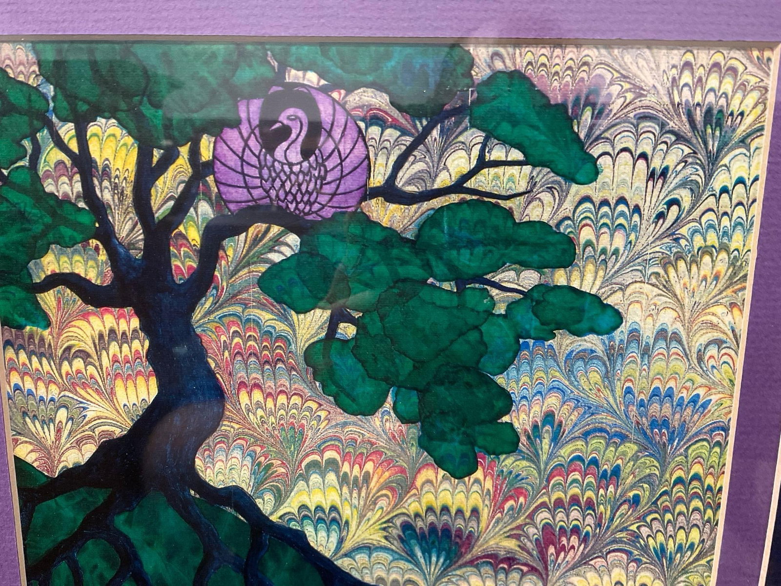 Framed Mixed Media Lithograph, Signed & #d 222/500 titled Yggdrasil by PNW artist Christina Nichols - 2