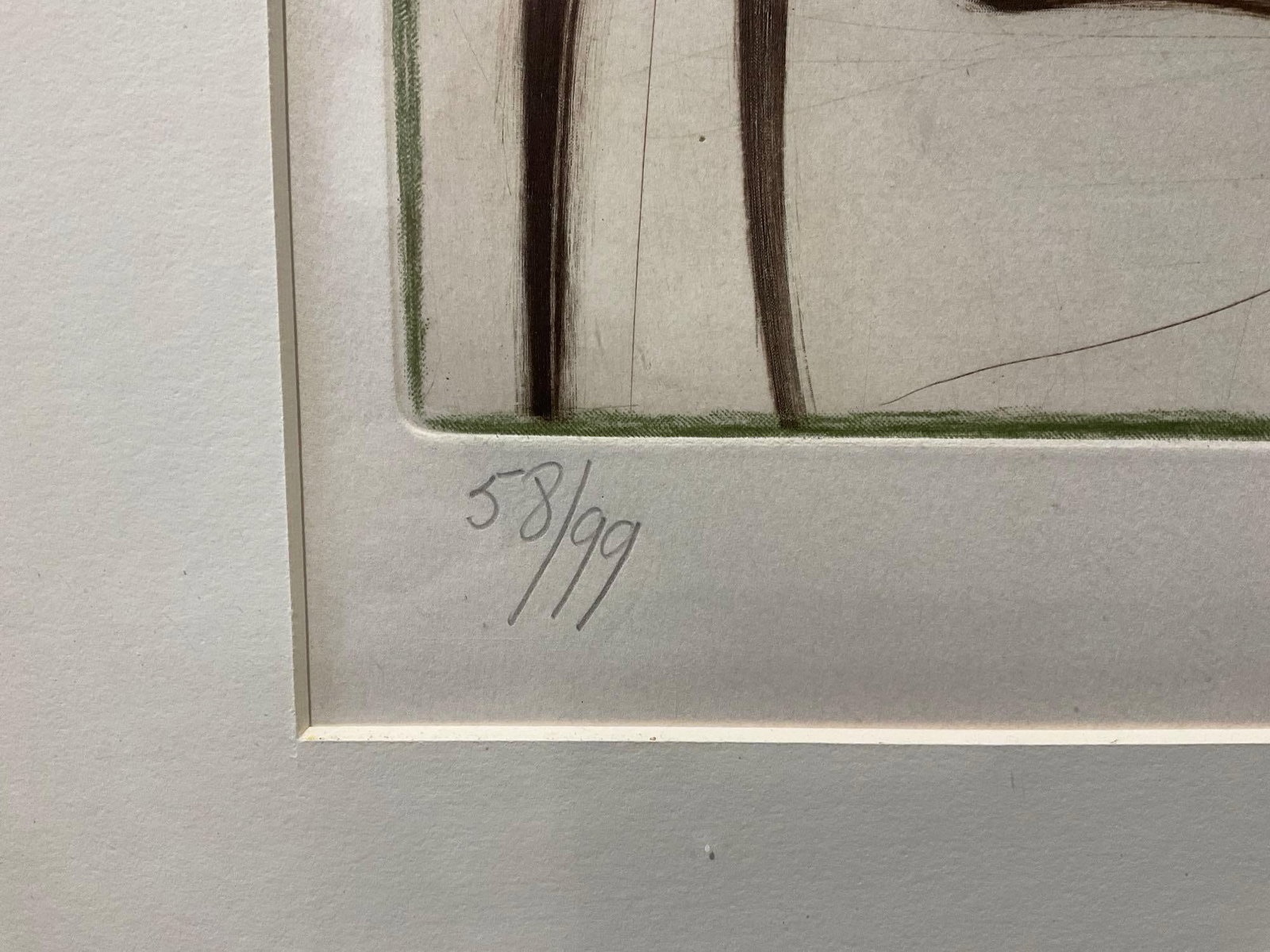 Framed Lithograph, Signed & #d 58/99, titled Voyage eu Etrurie by Schumann, 29x25, Antelope drawing - 4