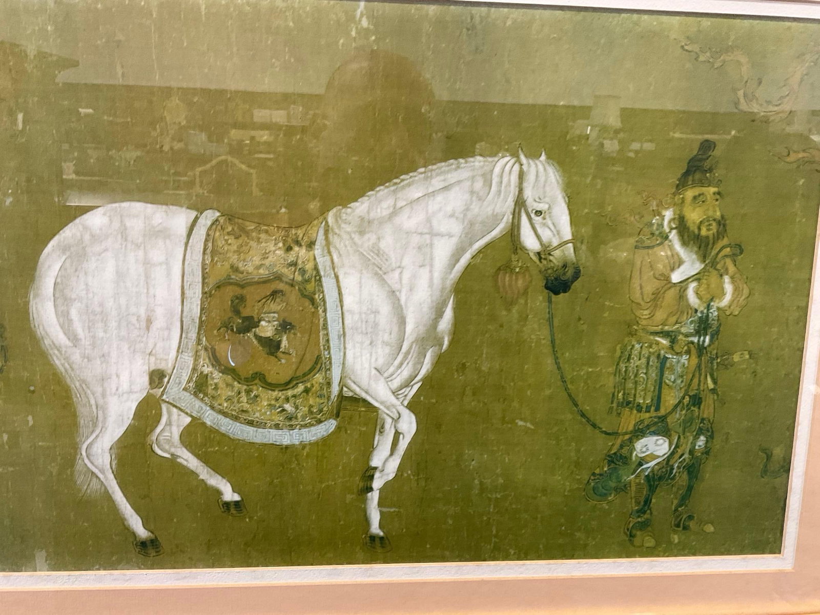 Framed Repro Print, Tartars Bringing a Tribute of Horses by Han Kan, Tang Dynasty Painter, 16x41 in - 3