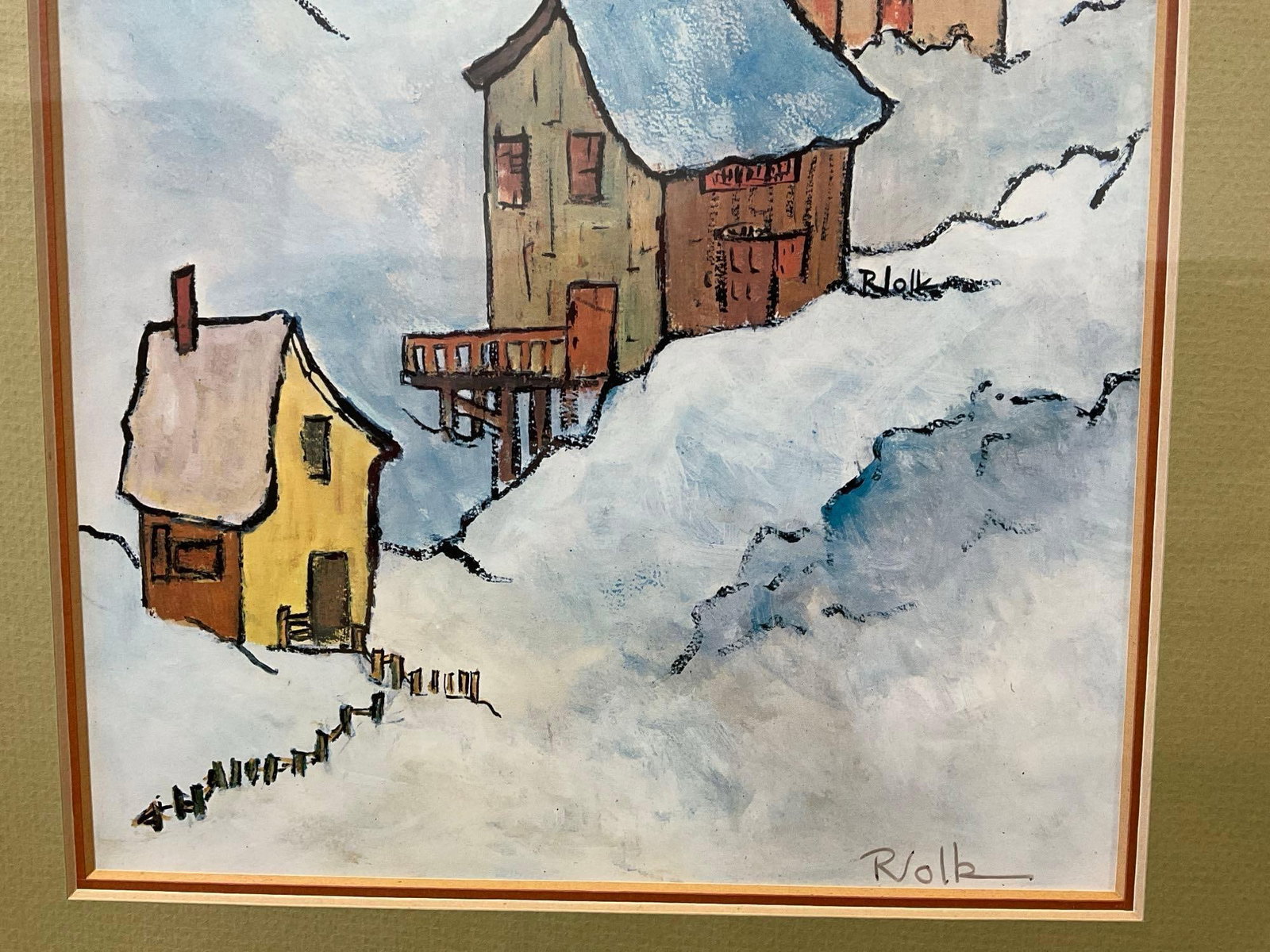 Framed Signed Lithograph titled Bismark by Ruth Volkmann, 21x15 inches - 4