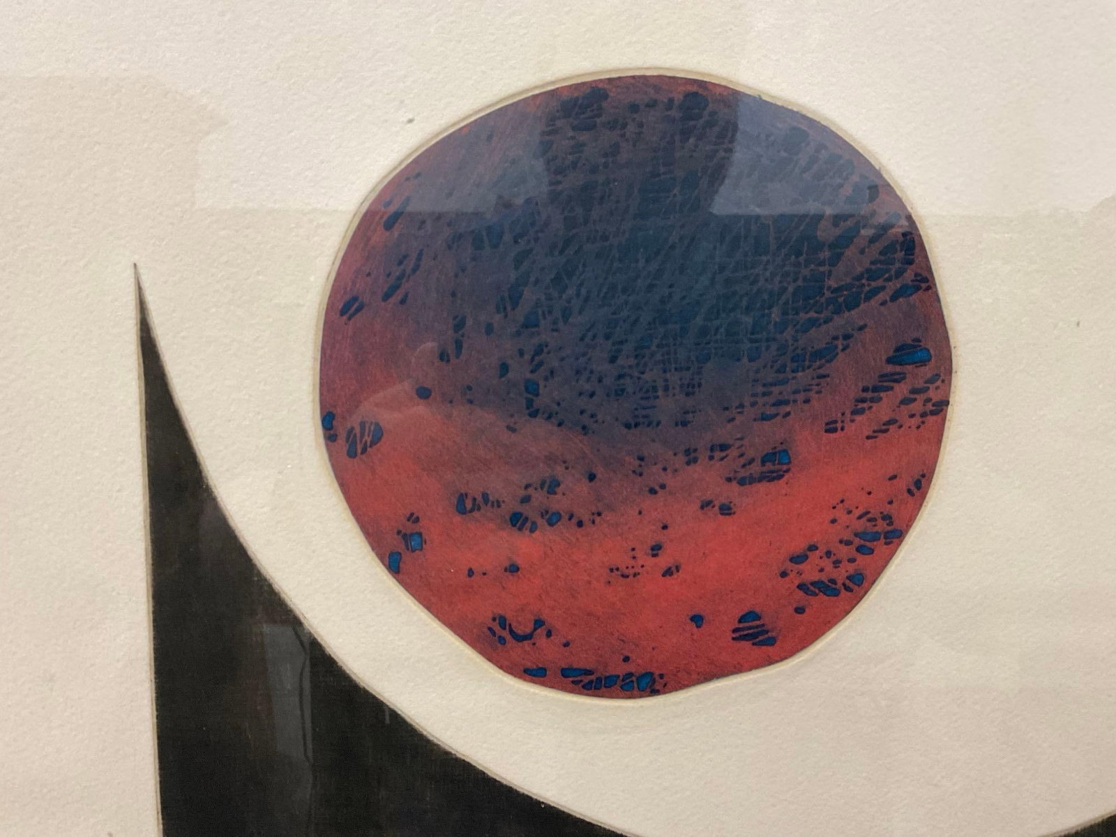 Framed Lithograph, Signed & #d 15/150, Abstract, 37h x 26w x 3d inches - 4