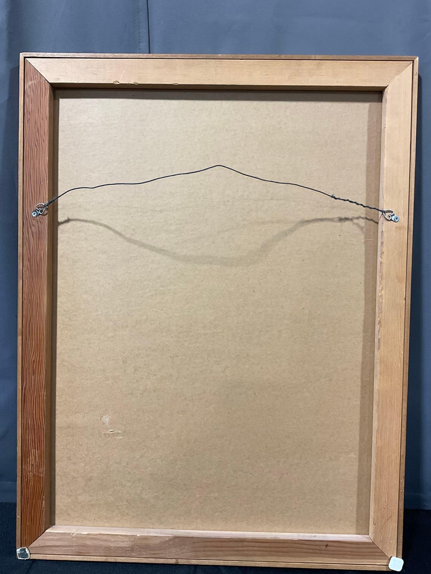 Framed Lithograph, Signed & #d 15/150, Abstract, 37h x 26w x 3d inches - 8