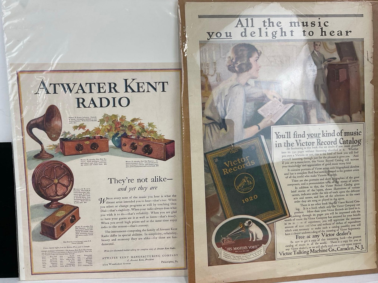 Variety of Magazine Advertisements, Kodak, Volkswagen, Victor Records, 2 Lil Red Riding Hood Books - 3