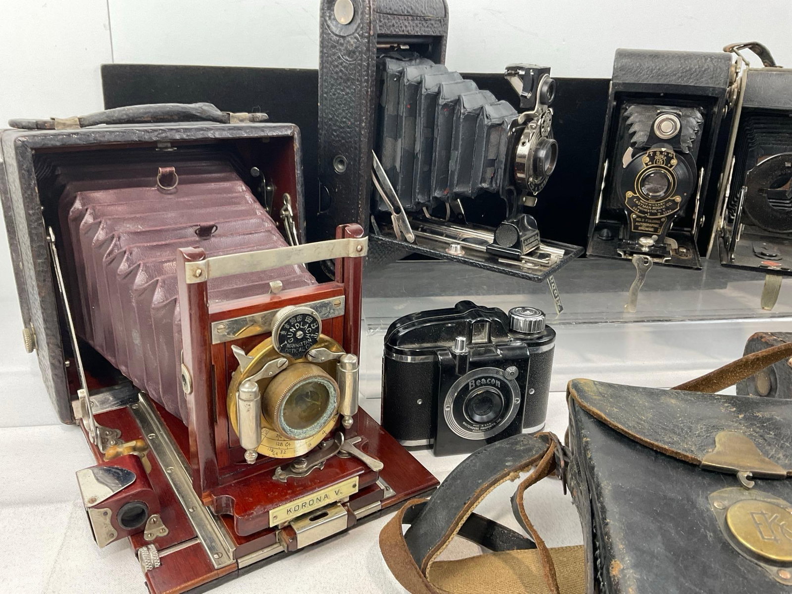 Variety of Early 20th Century Cameras, Korona V, Beacon, Kodak Eastman Co, & more - 2