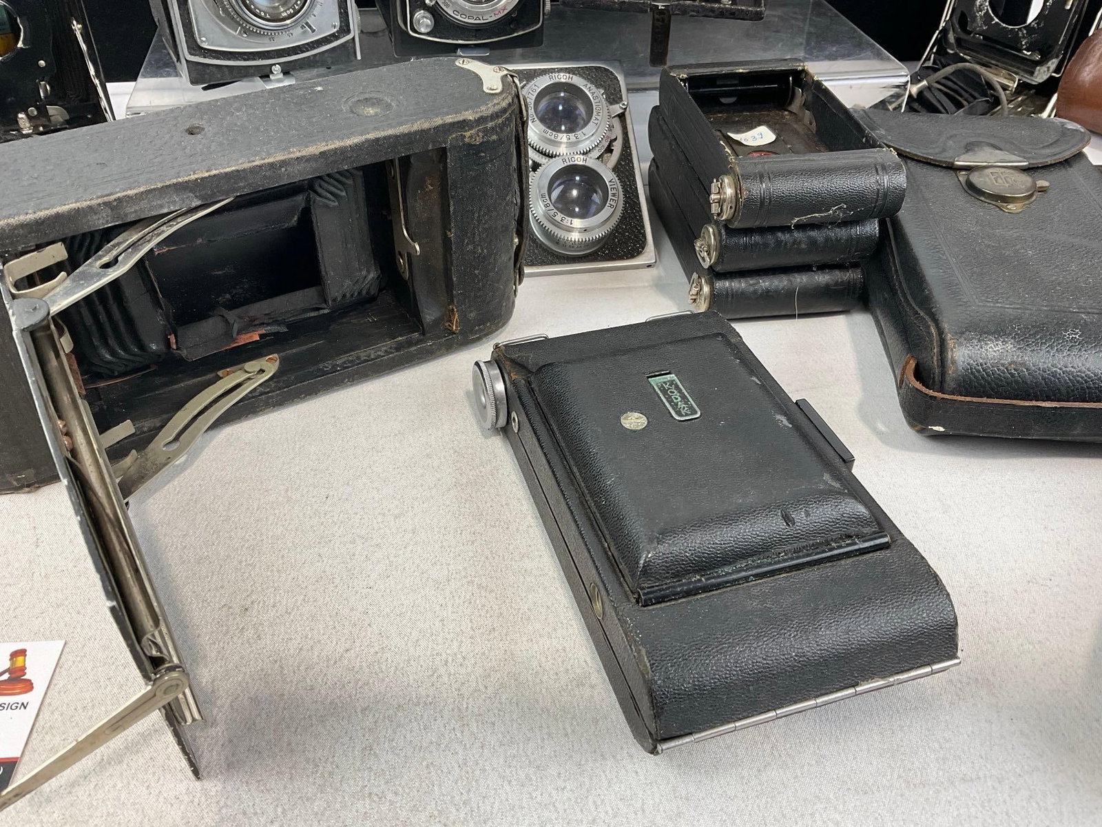 Selection of Vintage Cameras, some wear, and some missing pieces, Mamiya Flex JR, Eastman Kodak C... - 5