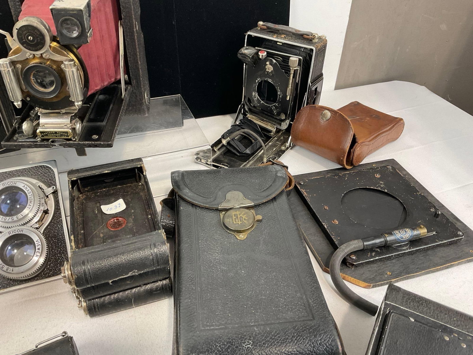 Selection of Vintage Cameras, some wear, and some missing pieces, Mamiya Flex JR, Eastman Kodak C... - 6