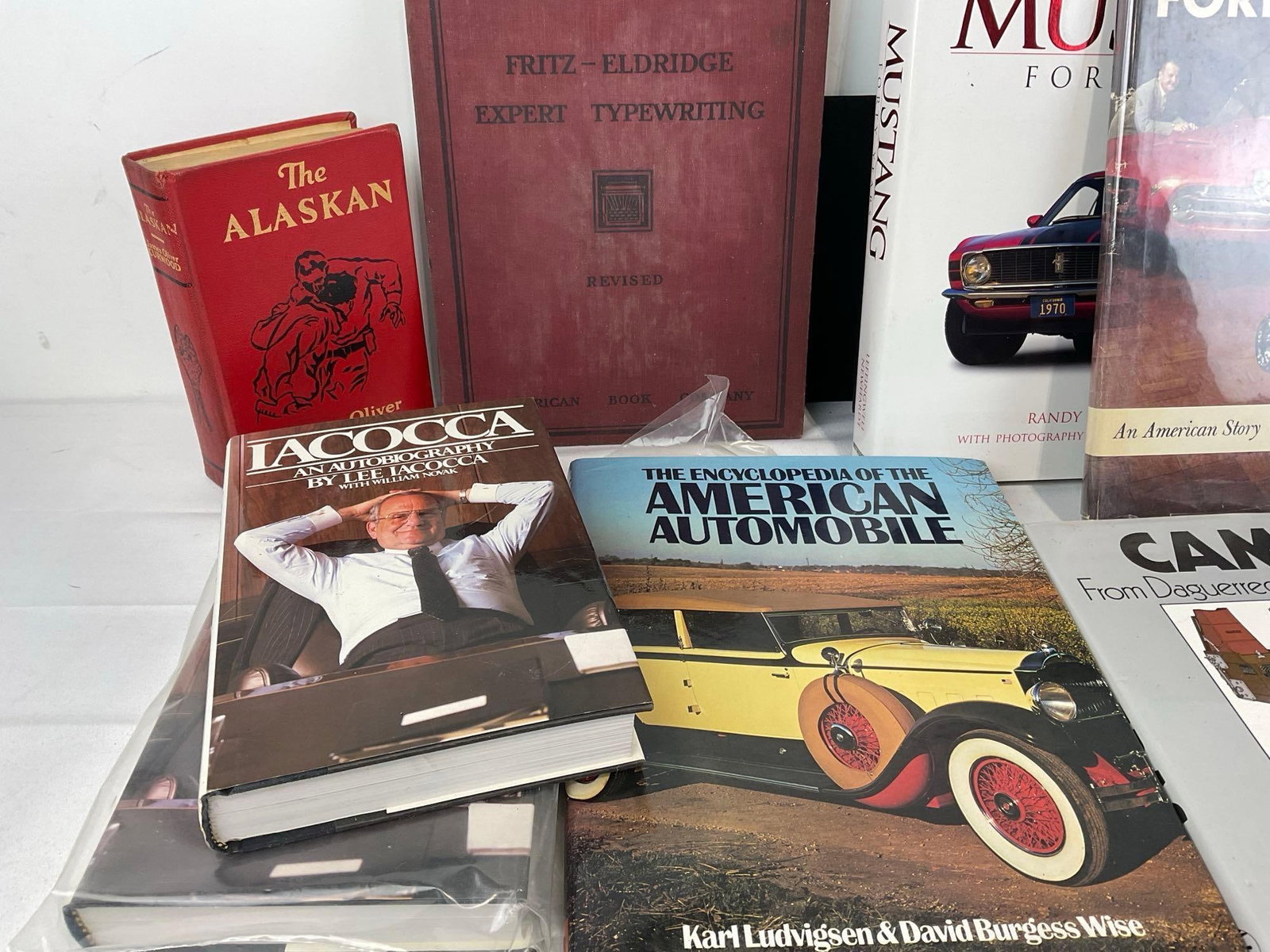Several Ford & Car Books, 2x Iacocca Biography, Ford at Fifty, Mustang 40 Years, 1950s Car Manual... - 2