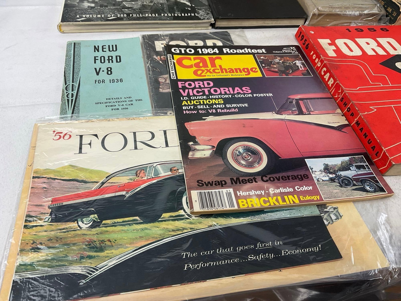 Variety of Ford Books, Shop Manuals, Catalog, Illustrated Book, Germany, Glenn Miller Records & m... - 2