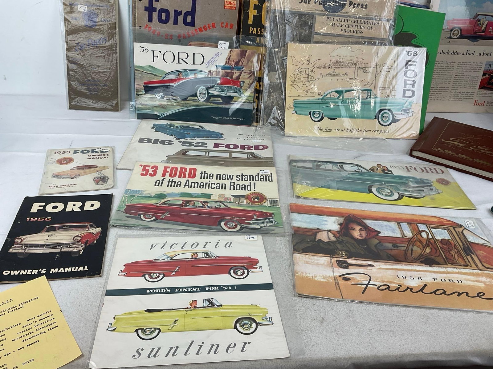 Collection of Ford Books, Sears, Ford Advertisements, Rolls-Royce Book, & more, Puyallup Press Ne... - 7
