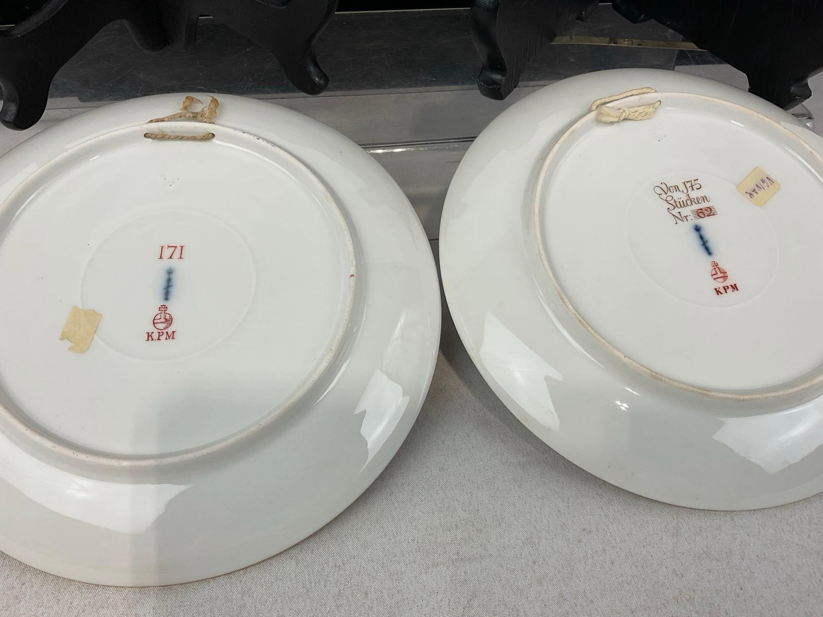 4 KPM Early 20th Century German Plates, Braunschweig & Kreis Teltow, Christmas 1927 & 1928 - 8