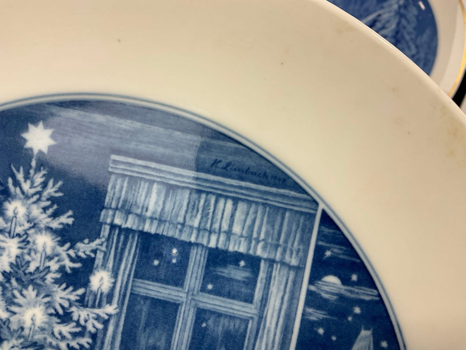3 Vintage German Meissen Porzellan Blue & White Plates, 1940-54, Hermann Limbach designs - 4