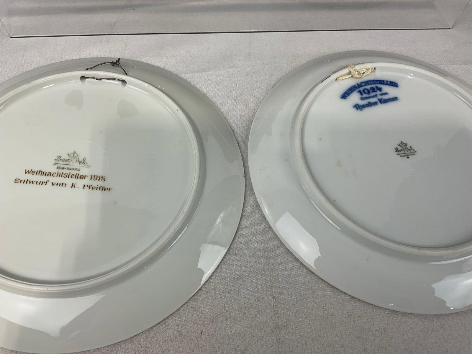 6 German Christmas Rosenthal Porcelain Plates, Blue & White, 1918, 1919, 1920, 1924, 1932, 1937 - 5
