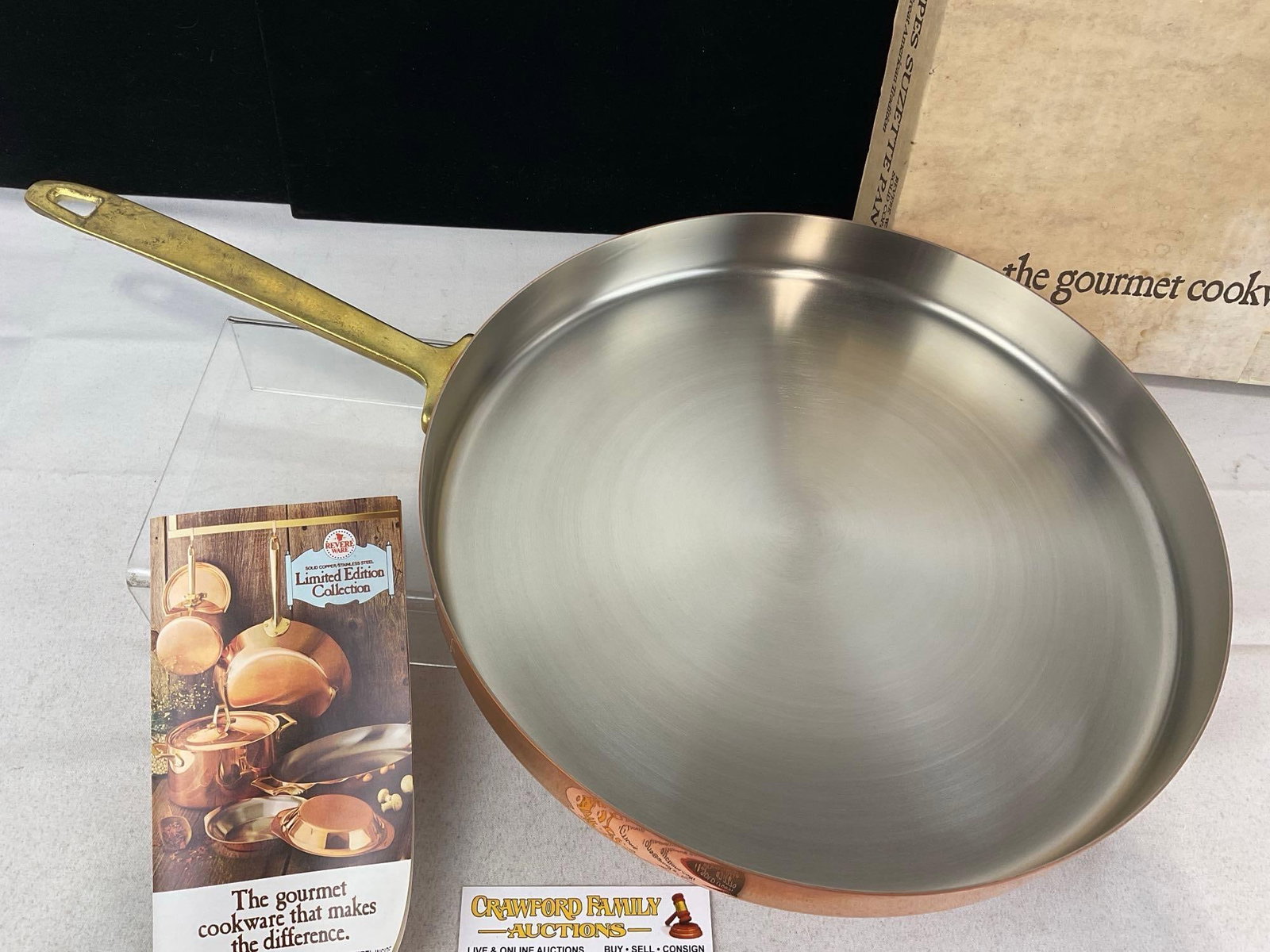 NIB Revere Ware Limited Edition Solid Copper/Stainless Steel 11.5 inch crepes suzette pan #8073 - 2