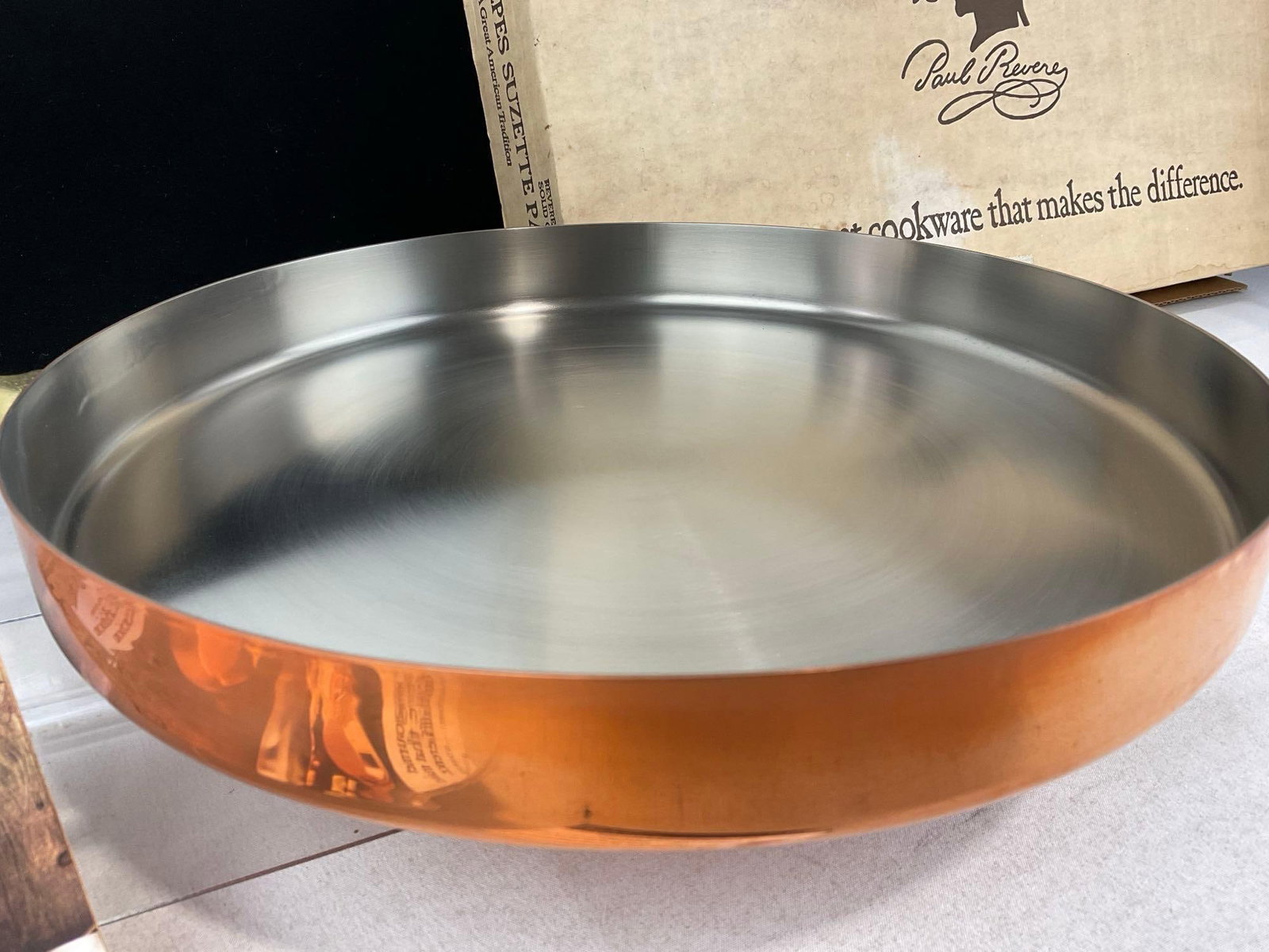 NIB Revere Ware Limited Edition Solid Copper/Stainless Steel 11.5 inch crepes suzette pan #8073 - 3