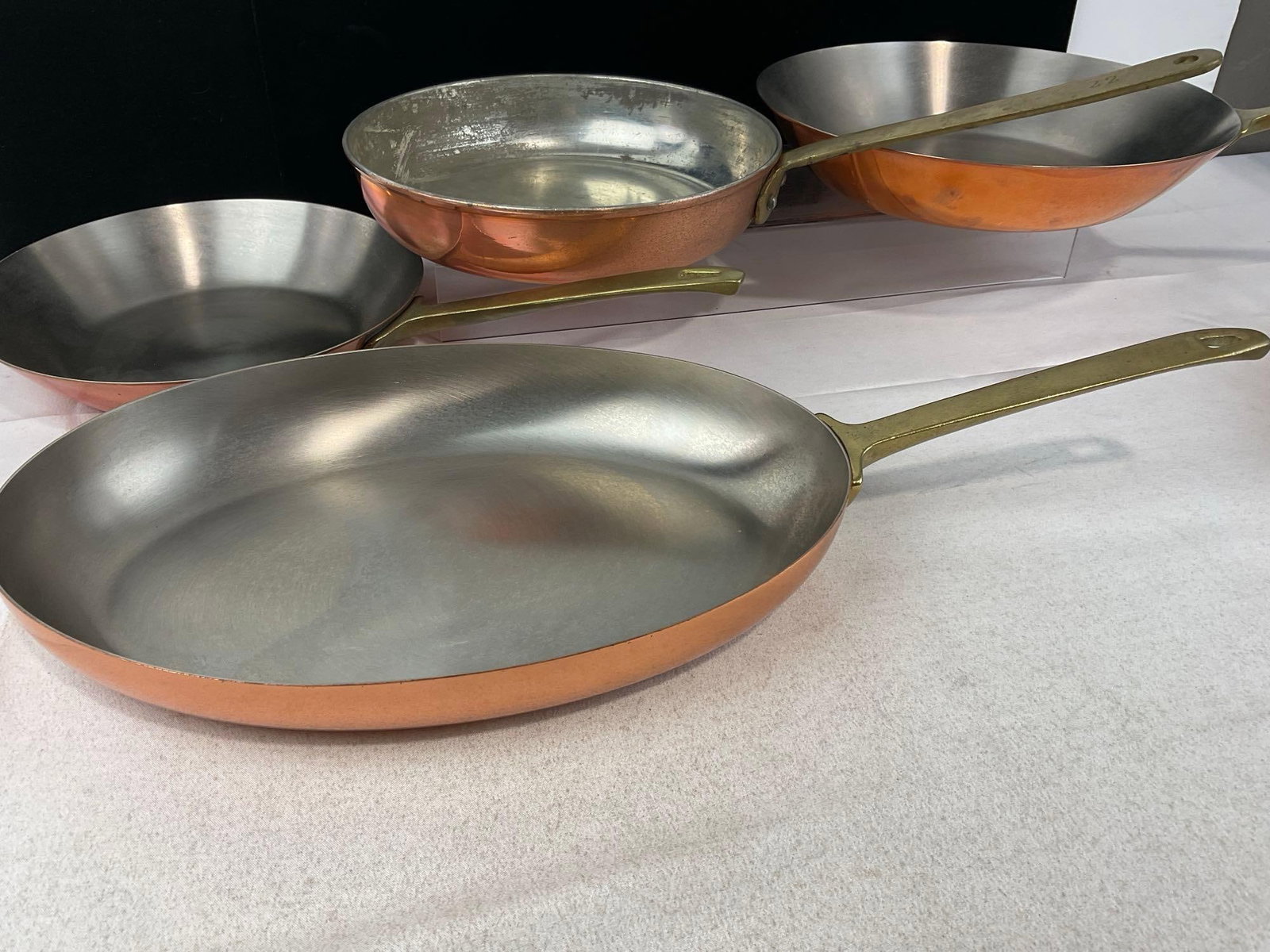 5 Revere Ware Limited Edition Solid Copper/Stainless Steel Pans w/Brass Handles - 2