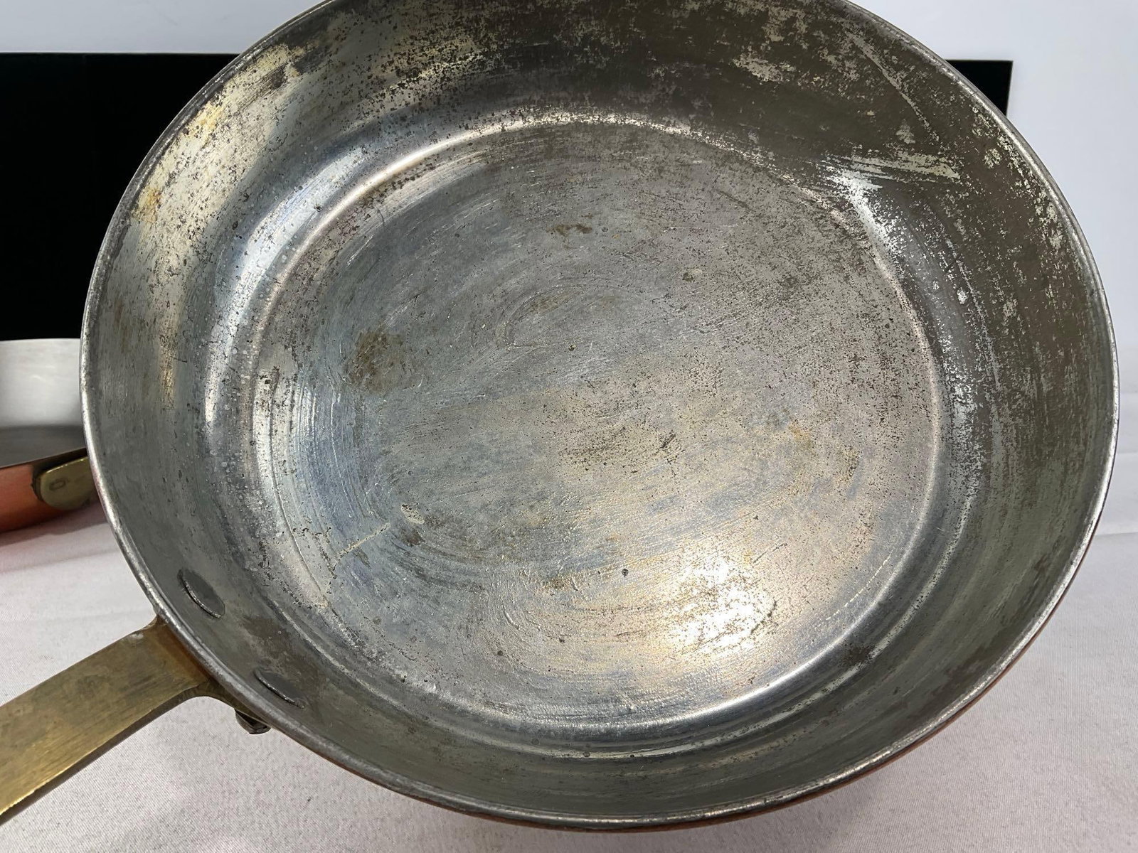 5 Revere Ware Limited Edition Solid Copper/Stainless Steel Pans w/Brass Handles - 8