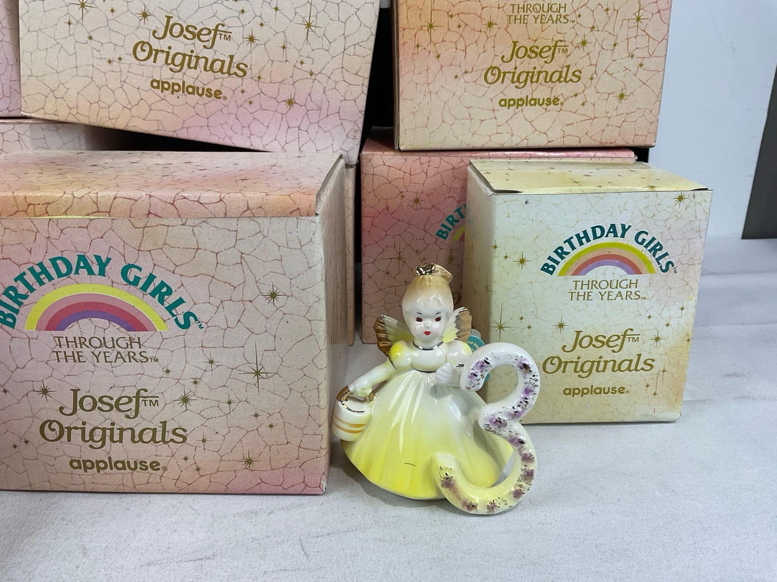Set of 16 Josef Originals Birthday GIrls, Numbered Ceramic piece in Boxes, 1-16 - 3