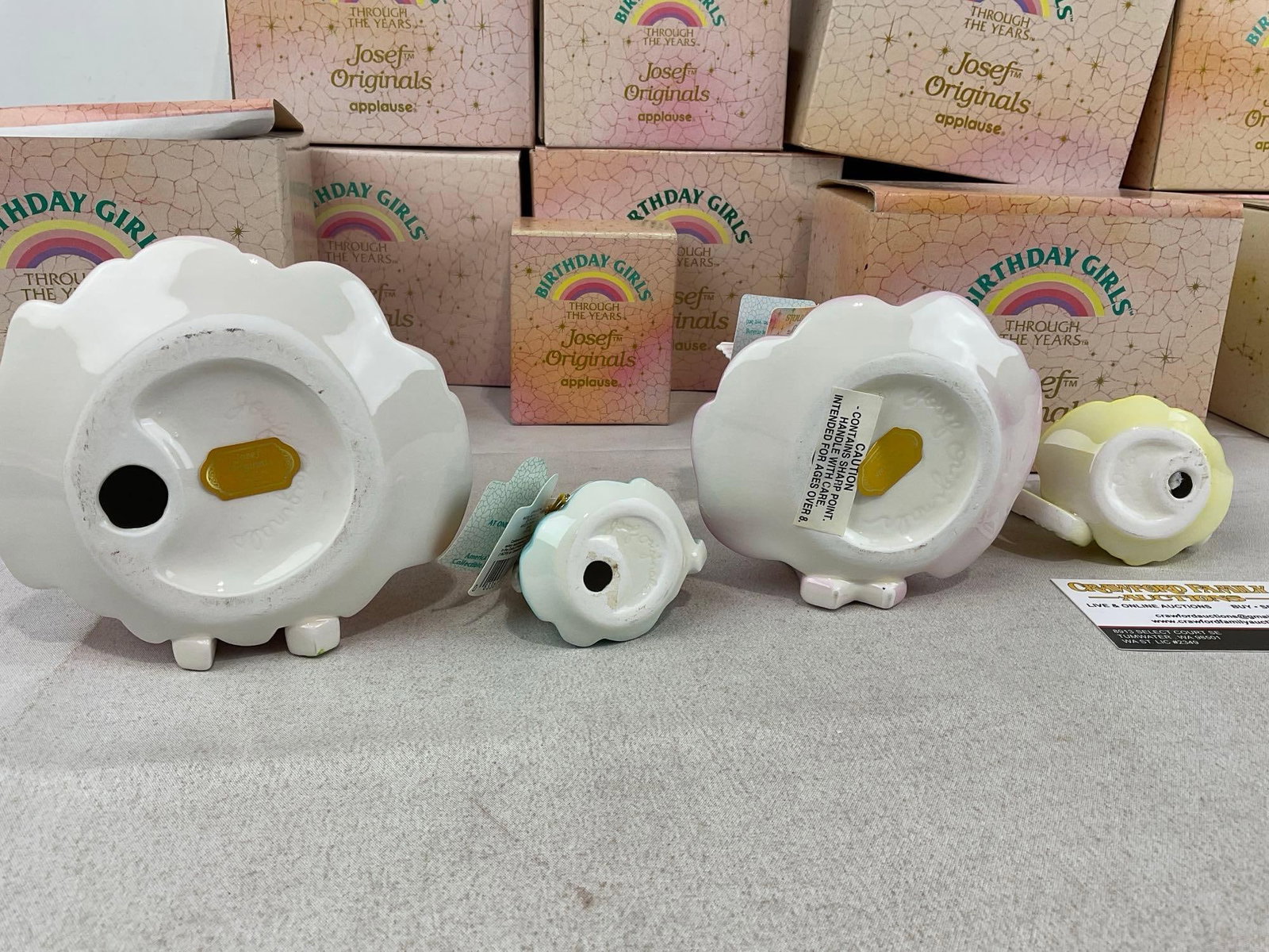 Set of 16 Josef Originals Birthday GIrls, Numbered Ceramic piece in Boxes, 1-16 - 4