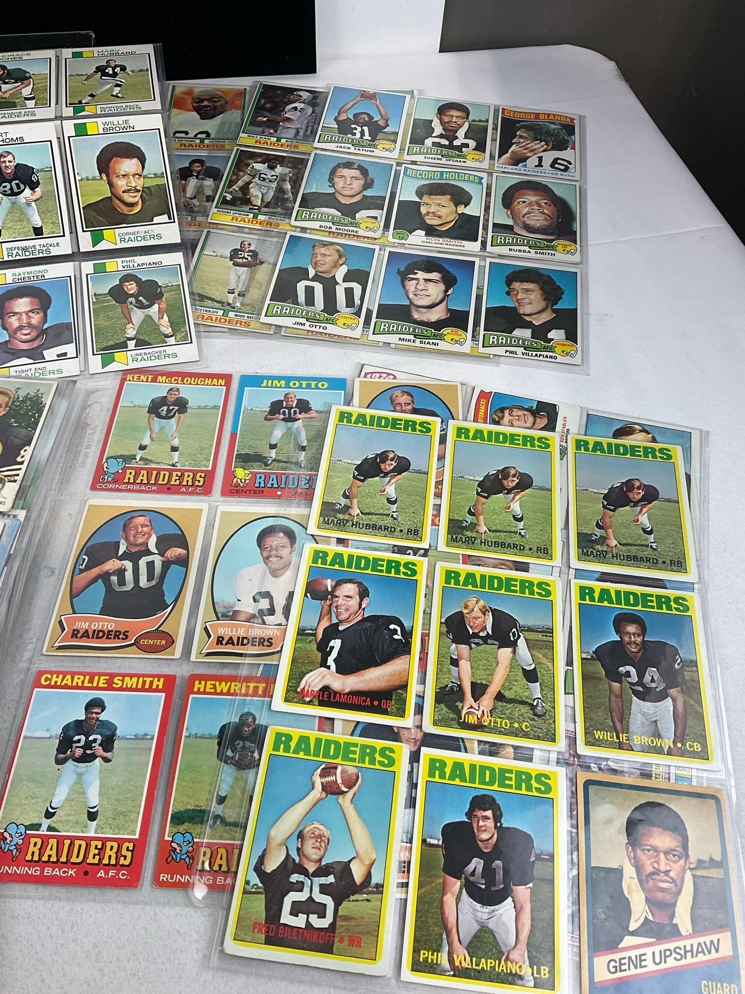 30+ Binder Pages of Oakland Raiders Football Cards, from the 70s, to late 90s - 2