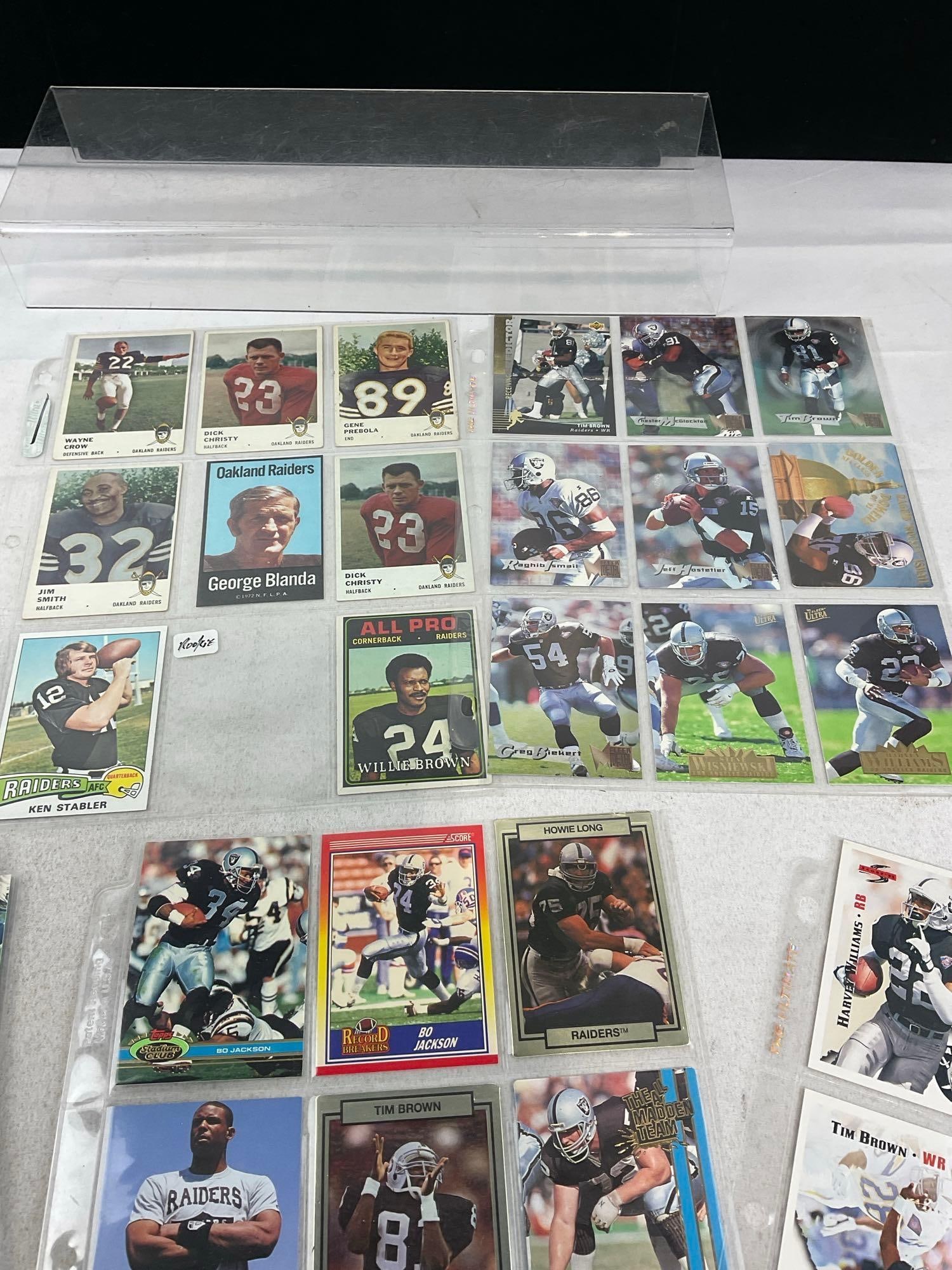 30+ Binder Pages of Oakland Raiders Football Cards, from the 70s, to late 90s - 4