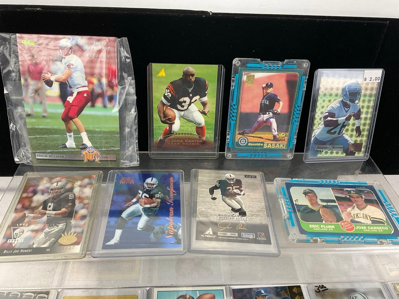 Selection of 21 NFL Football Cards, Raiders, Classic, Upper Deck, Pinnacle, Score, Skybox & more - 2