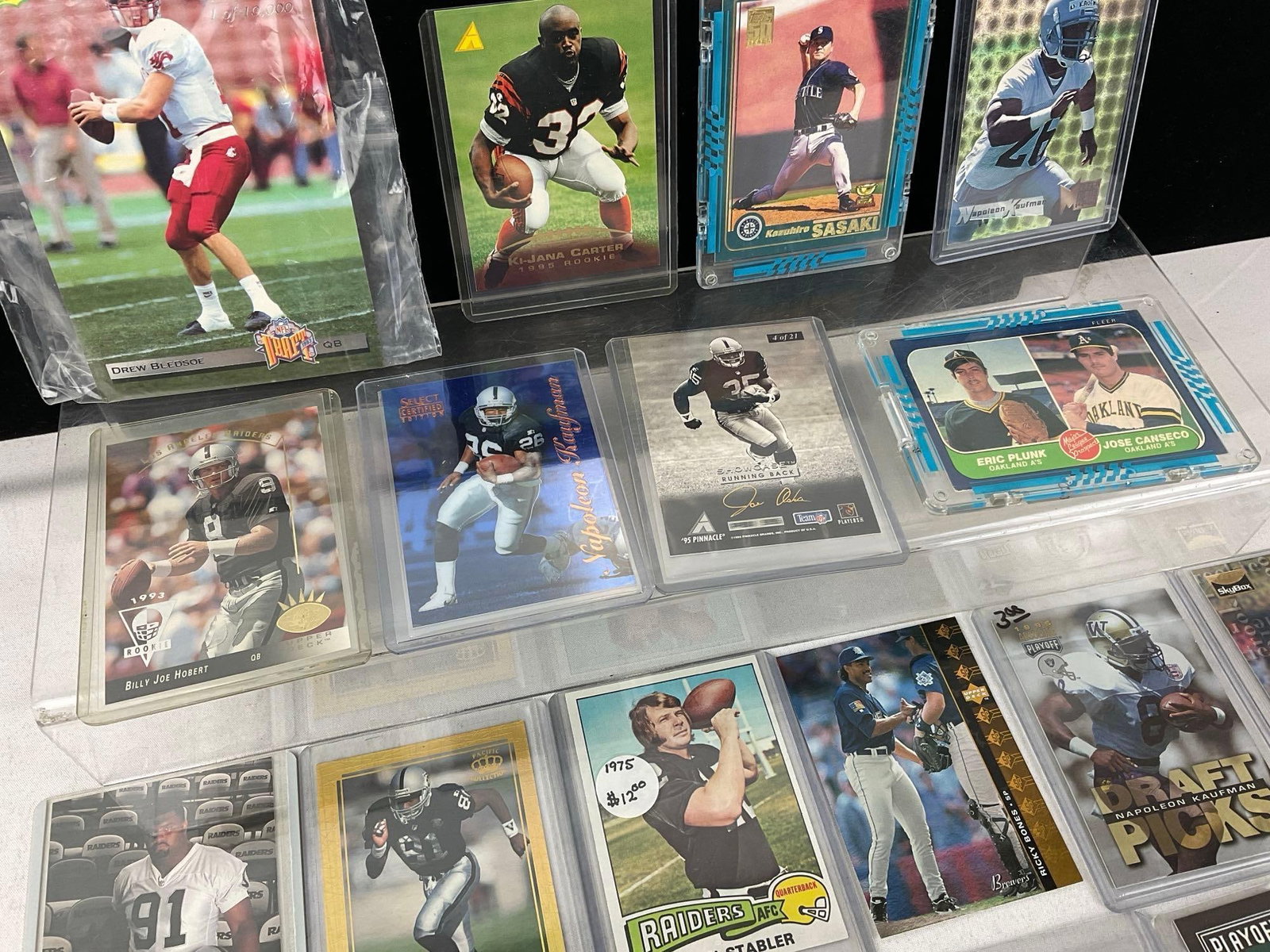Selection of 21 NFL Football Cards, Raiders, Classic, Upper Deck, Pinnacle, Score, Skybox & more - 5