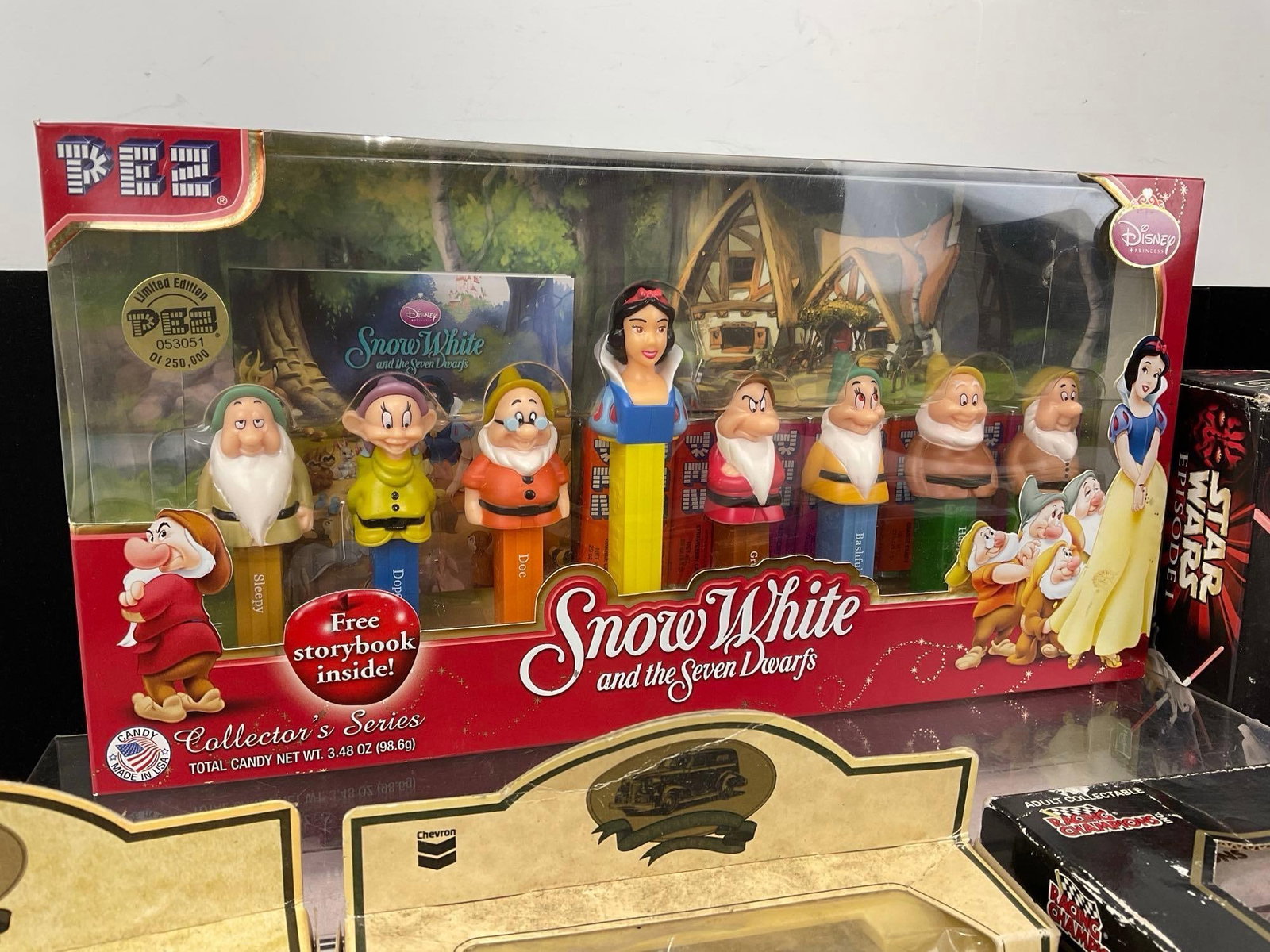 PEZ Disney Snow White set, Star Wars Darth Maul Figure, & 10 Diecast Cars, 8 LLEDO, Racing Champi... - 2