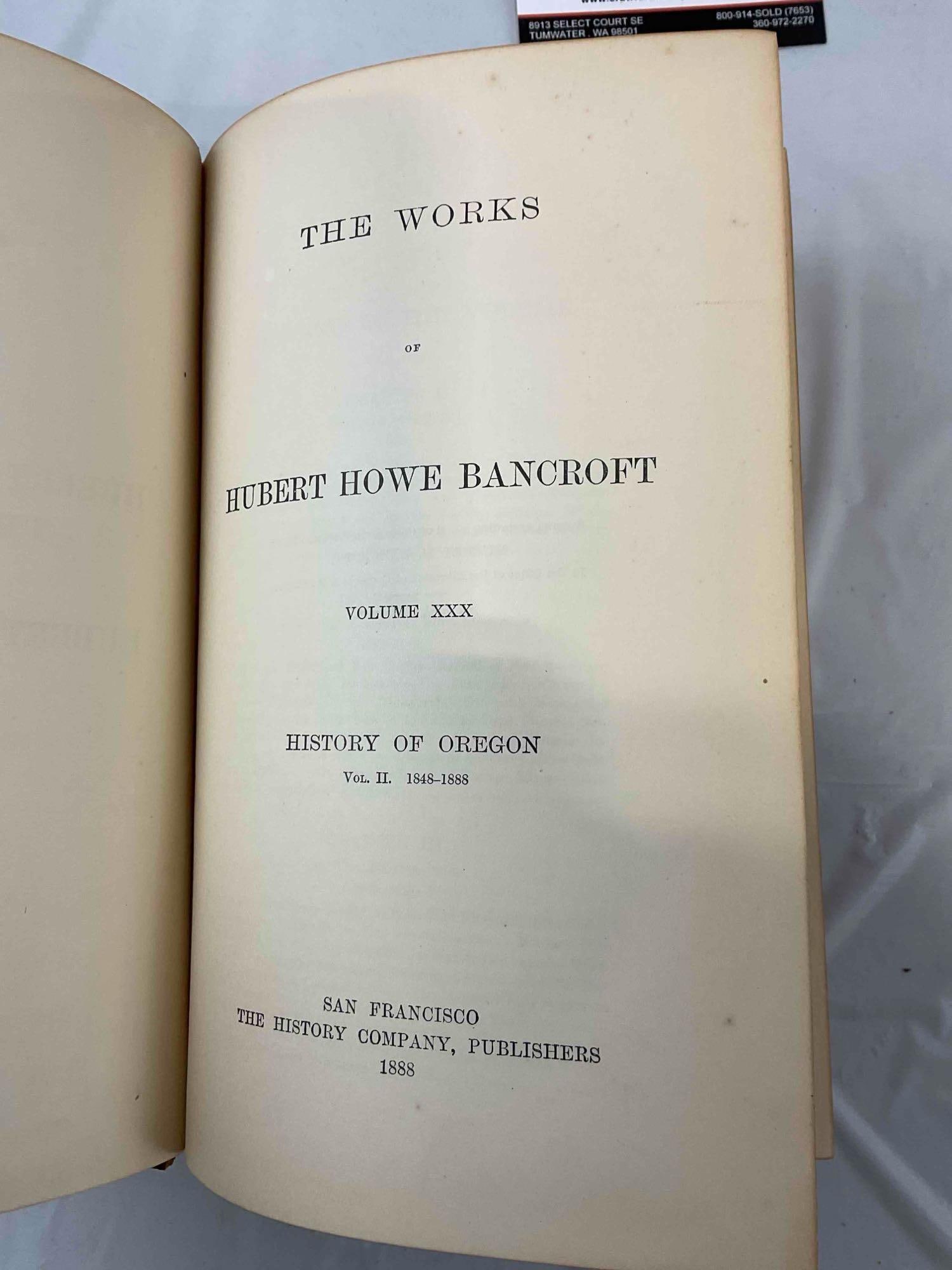4 pcs Vintage Hardcover Books, incl. "Bancroft's Works Volume XXX" & Much More! See pics. - 5